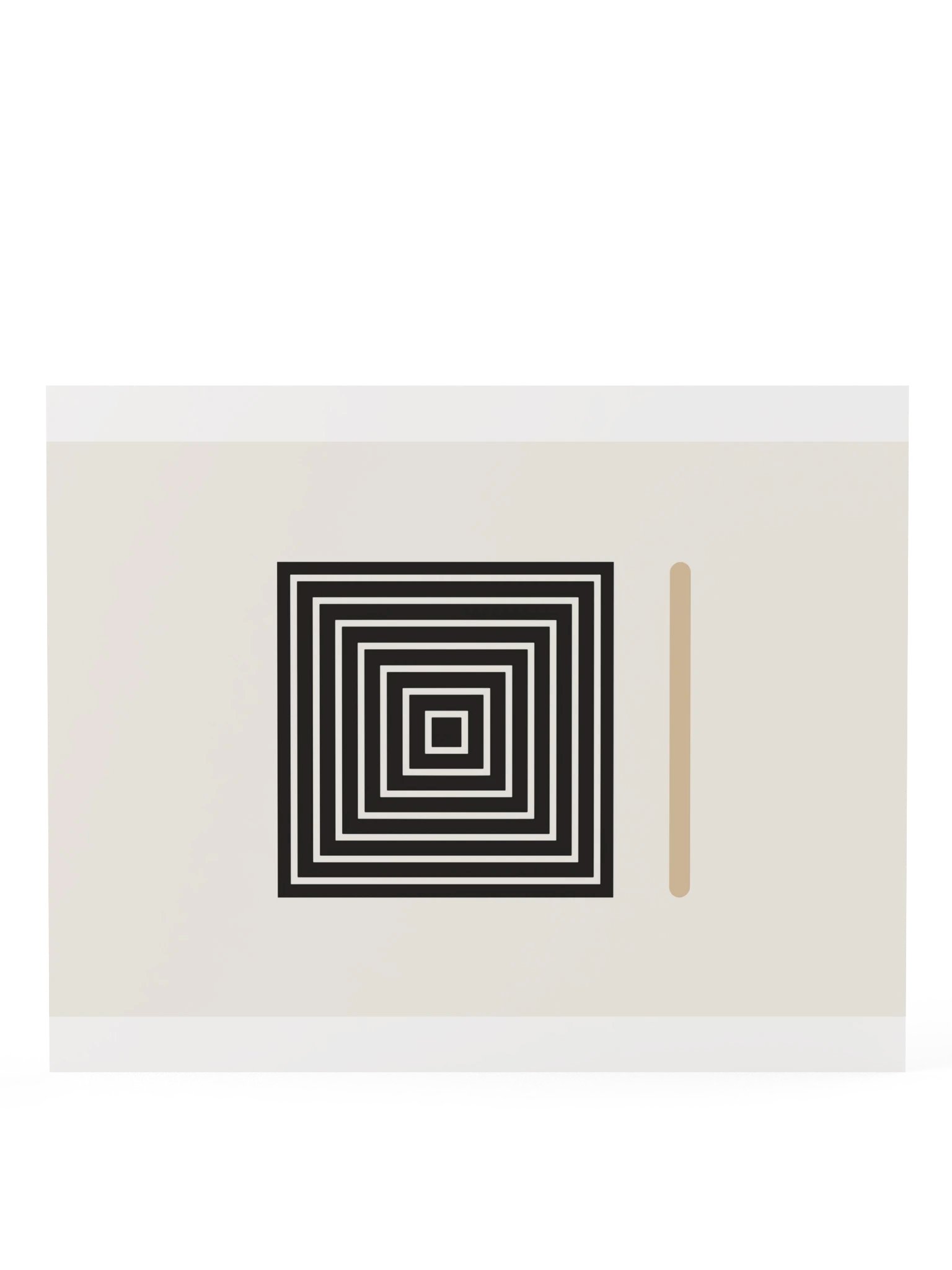 Geometric Square Line Print | Black and White Bathroom Wall Art product image (8)