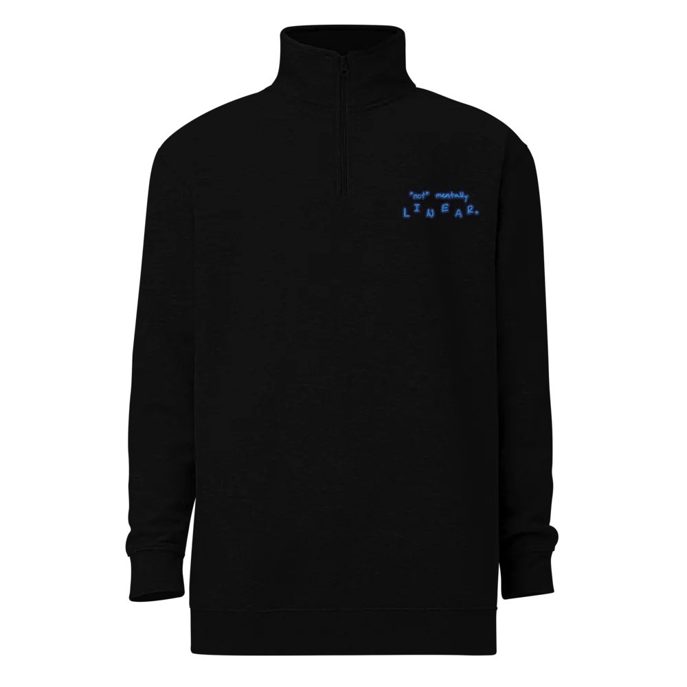 *not* mentally linear. (electric design) embroidered quarter zip product image (2)