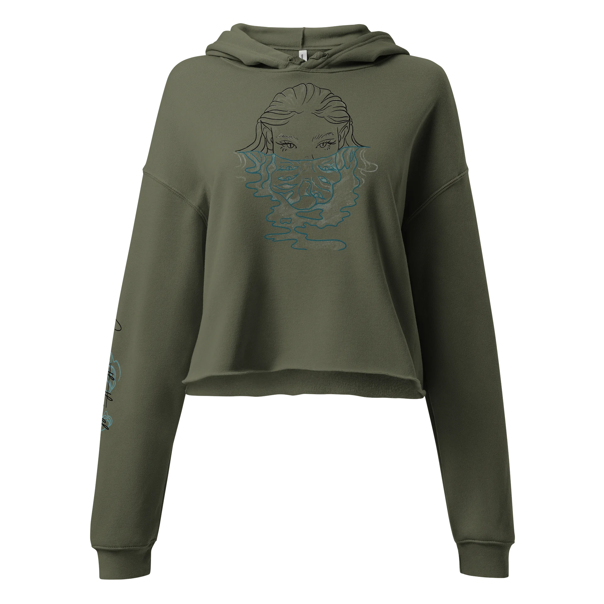 Go With The Flow Sirens Reflection Crop Hoodie product image (5)
