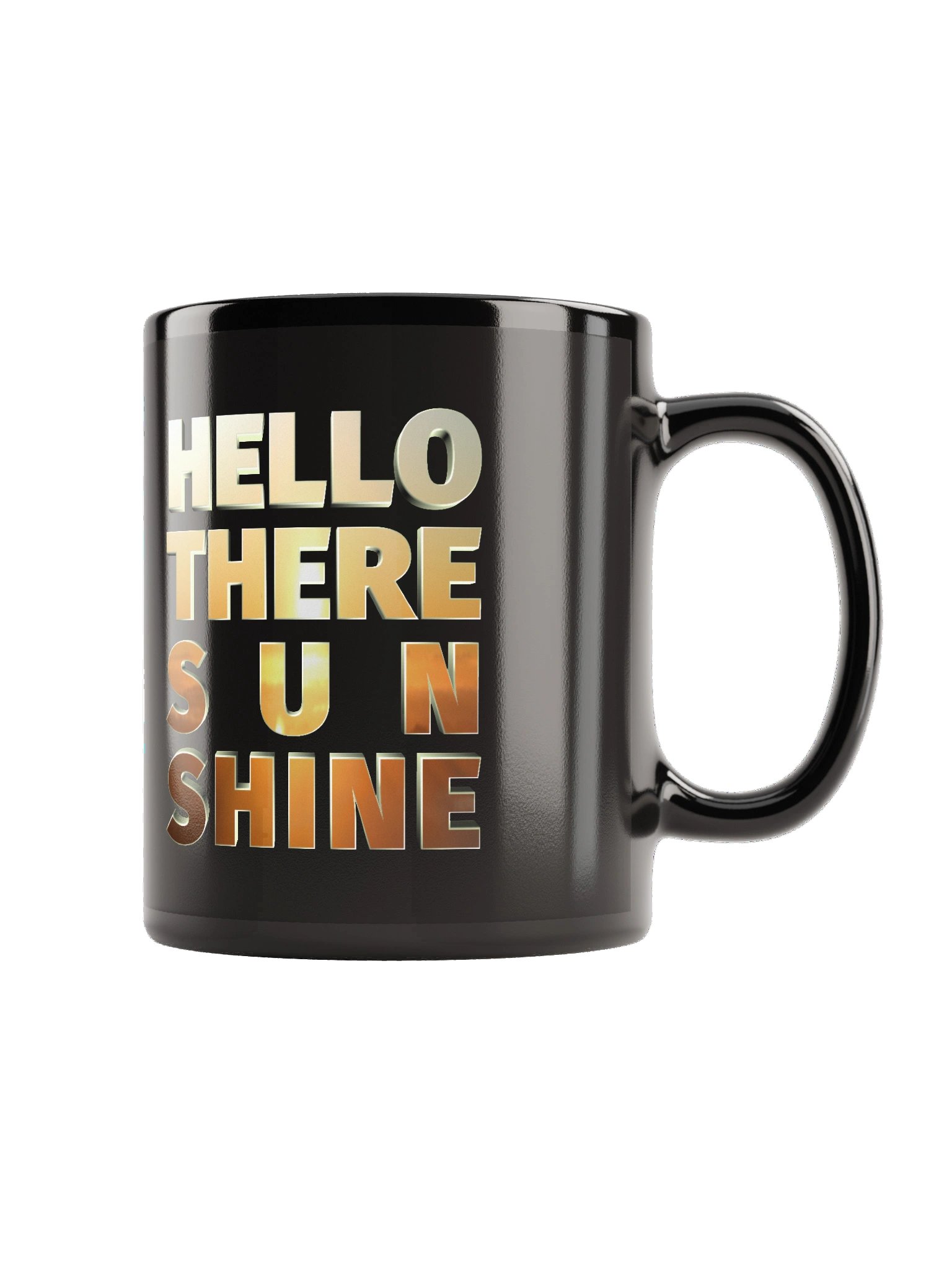 Hello There Sunshine - CaribbeanApples | Black Glossy Mug product image (6)