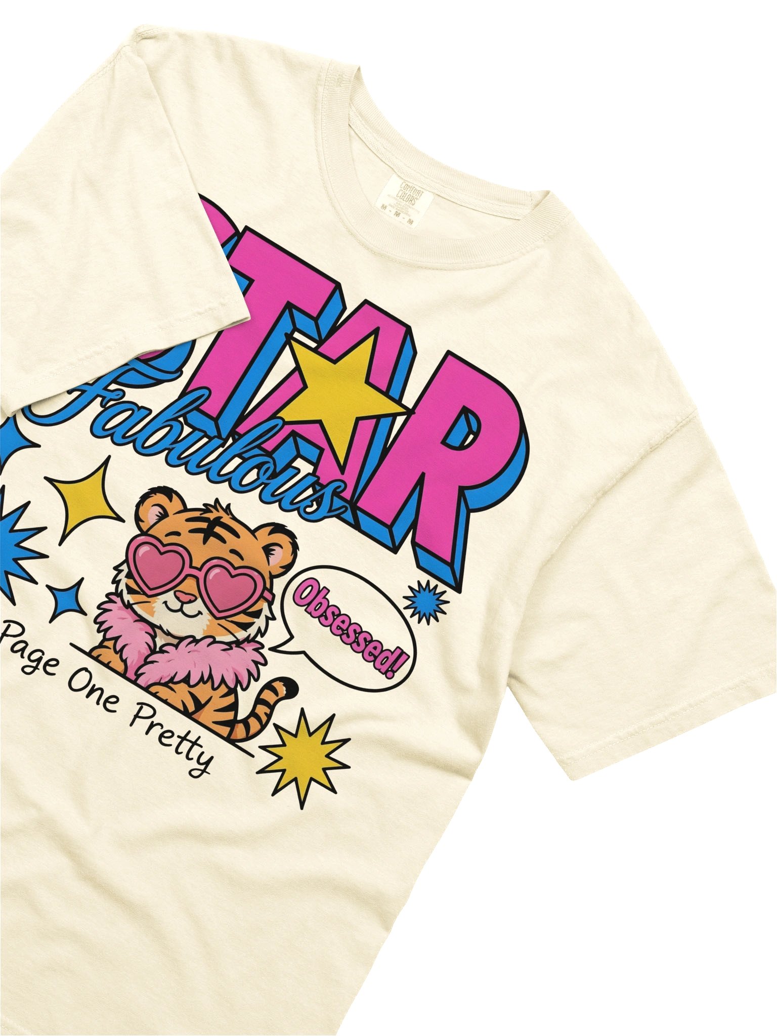 Star Fabulous Retro Cute Tiger Graphic Tee product image (2)