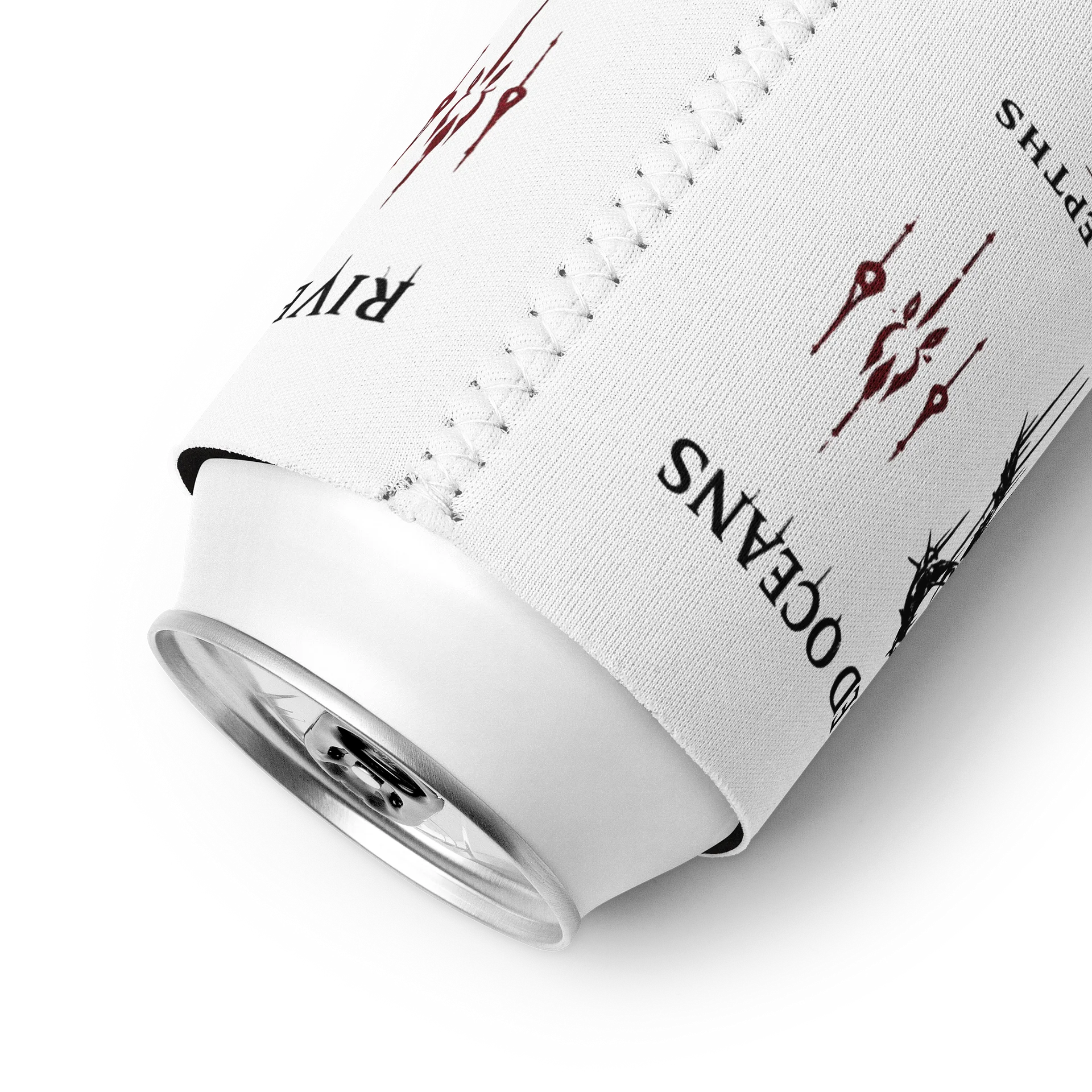 RIVERS BLEED OCEANS Coozie — Est.-White product image (10)