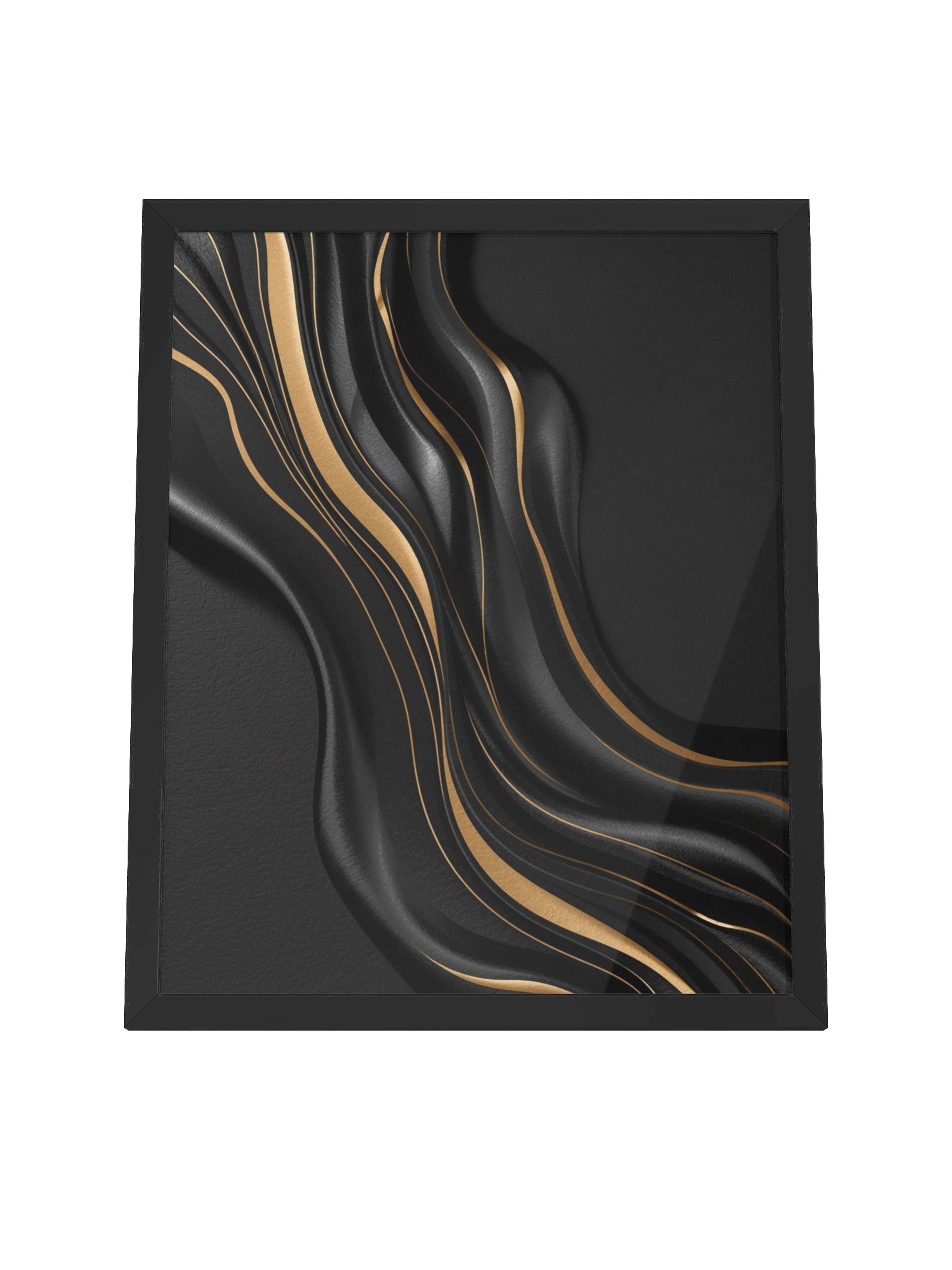 Midnight Gold Flow – Luxury Abstract Wall Art Print- 41×51 cm product image (4)
