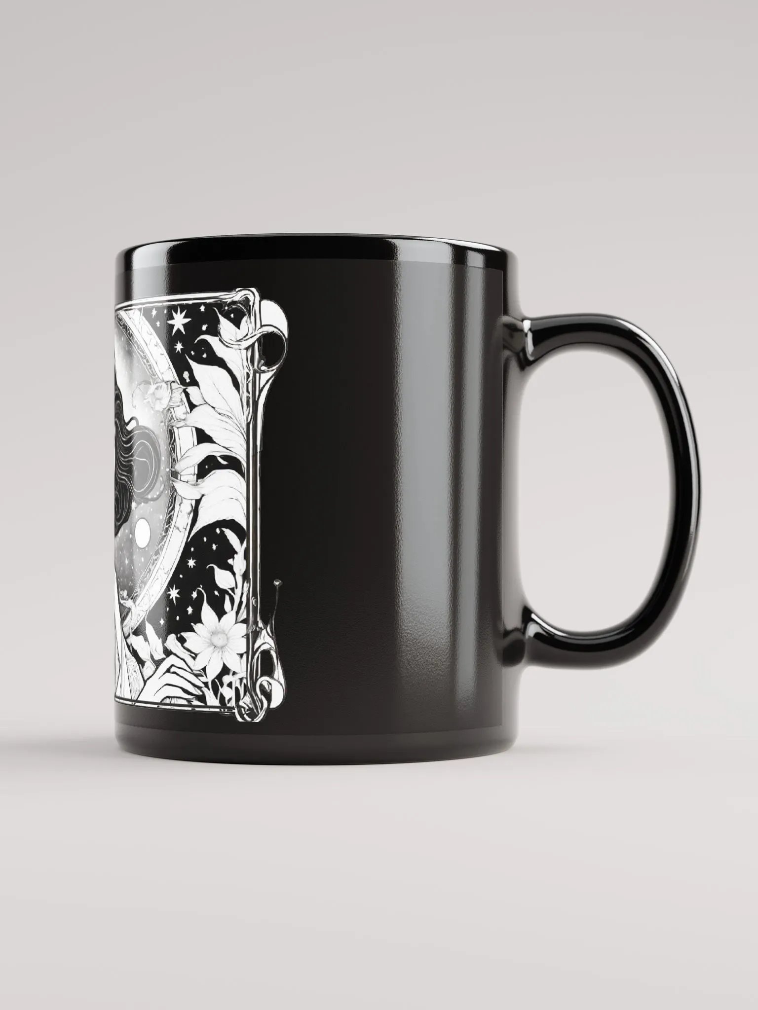 Cosmic Muse - Black Glossy Mug product image (2)