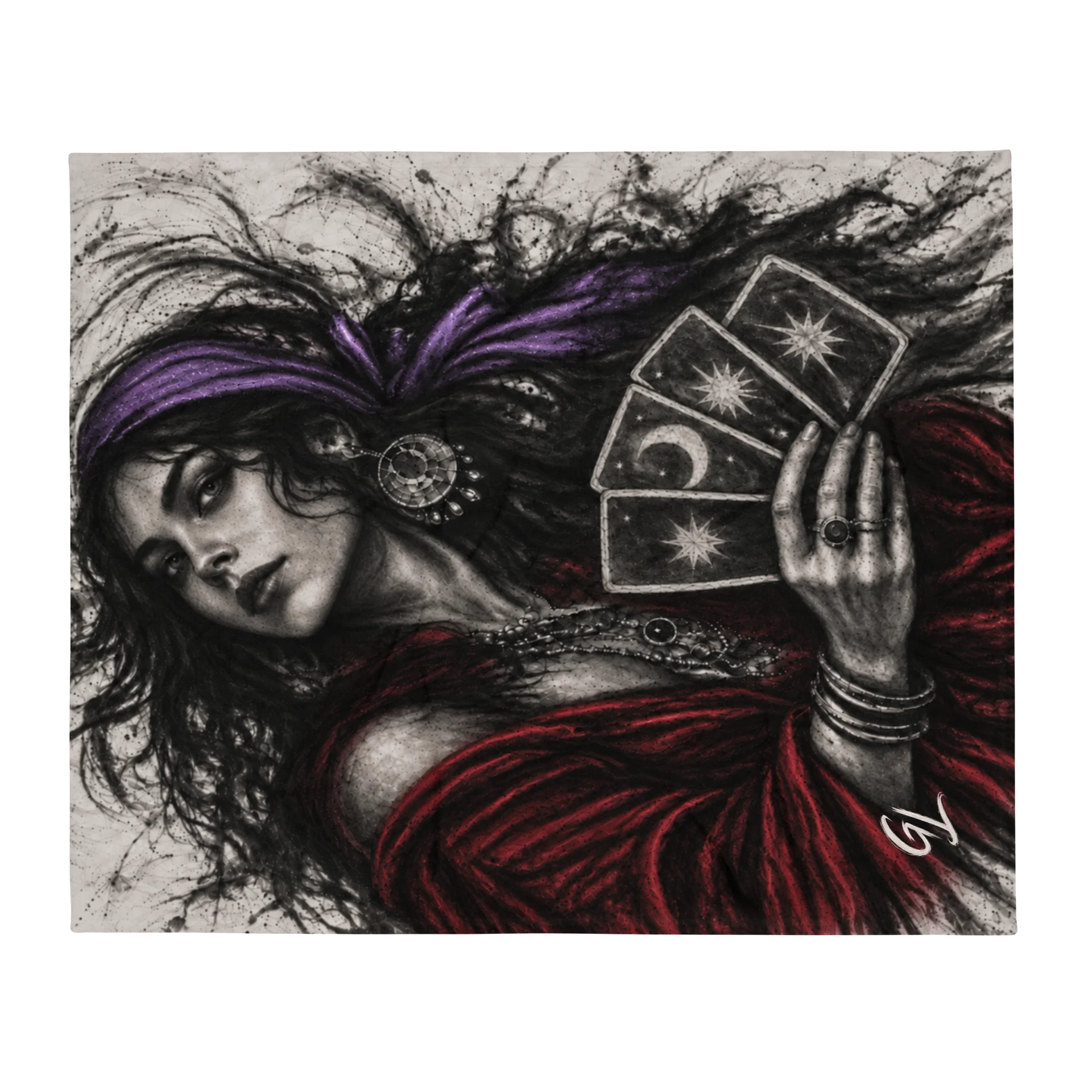 Plaid Galerie - La Destinée Velours Rouge product image (3)