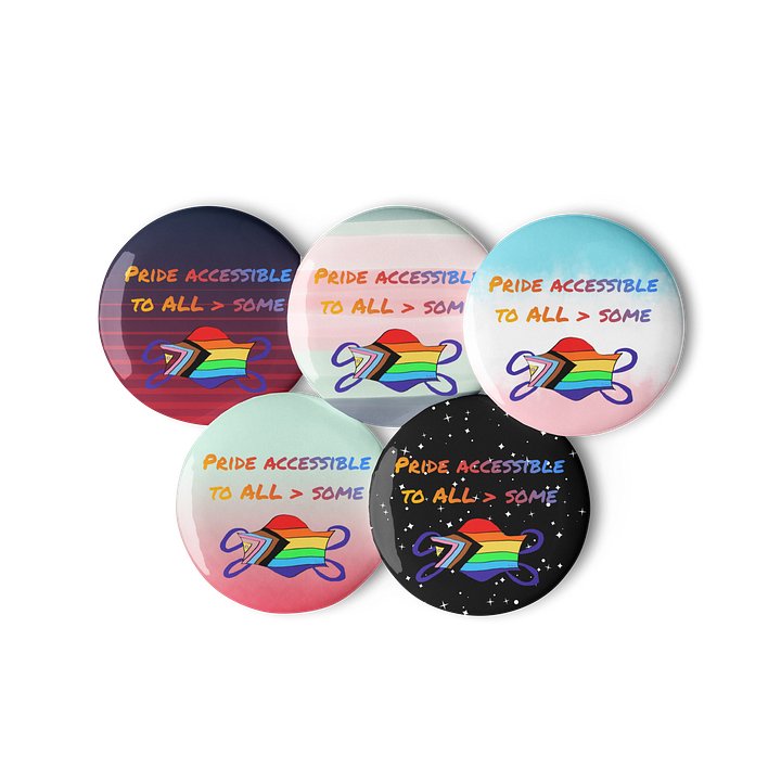 Pride Accessible To All > Some buttons 5 pack product image (2)