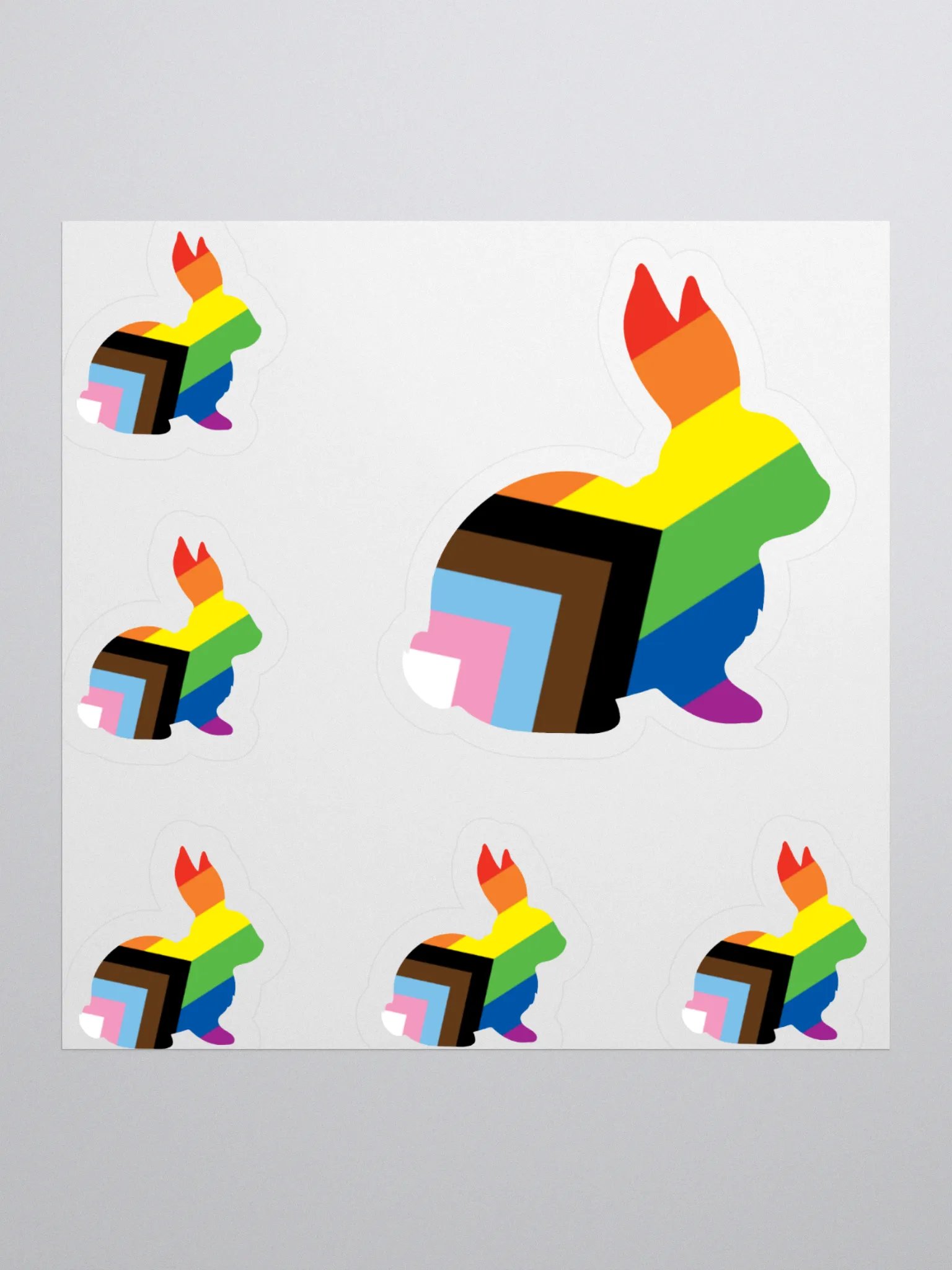 Progress Pride Bnuy Mini Sticker Set! product image (2)