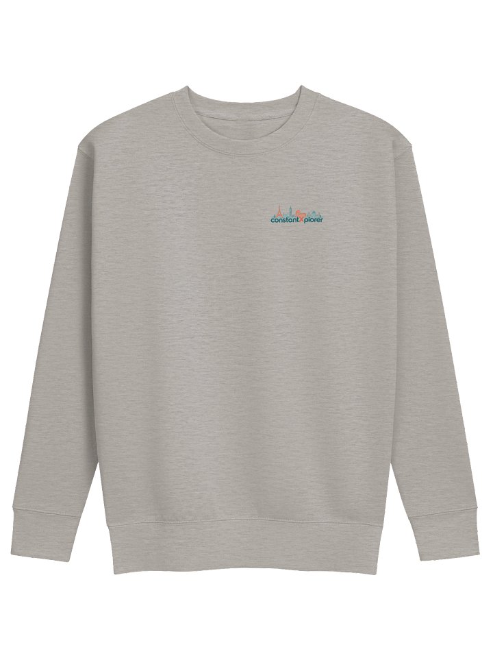 constantXplorer crewneck sweatshirt in bone with a small chest logo
