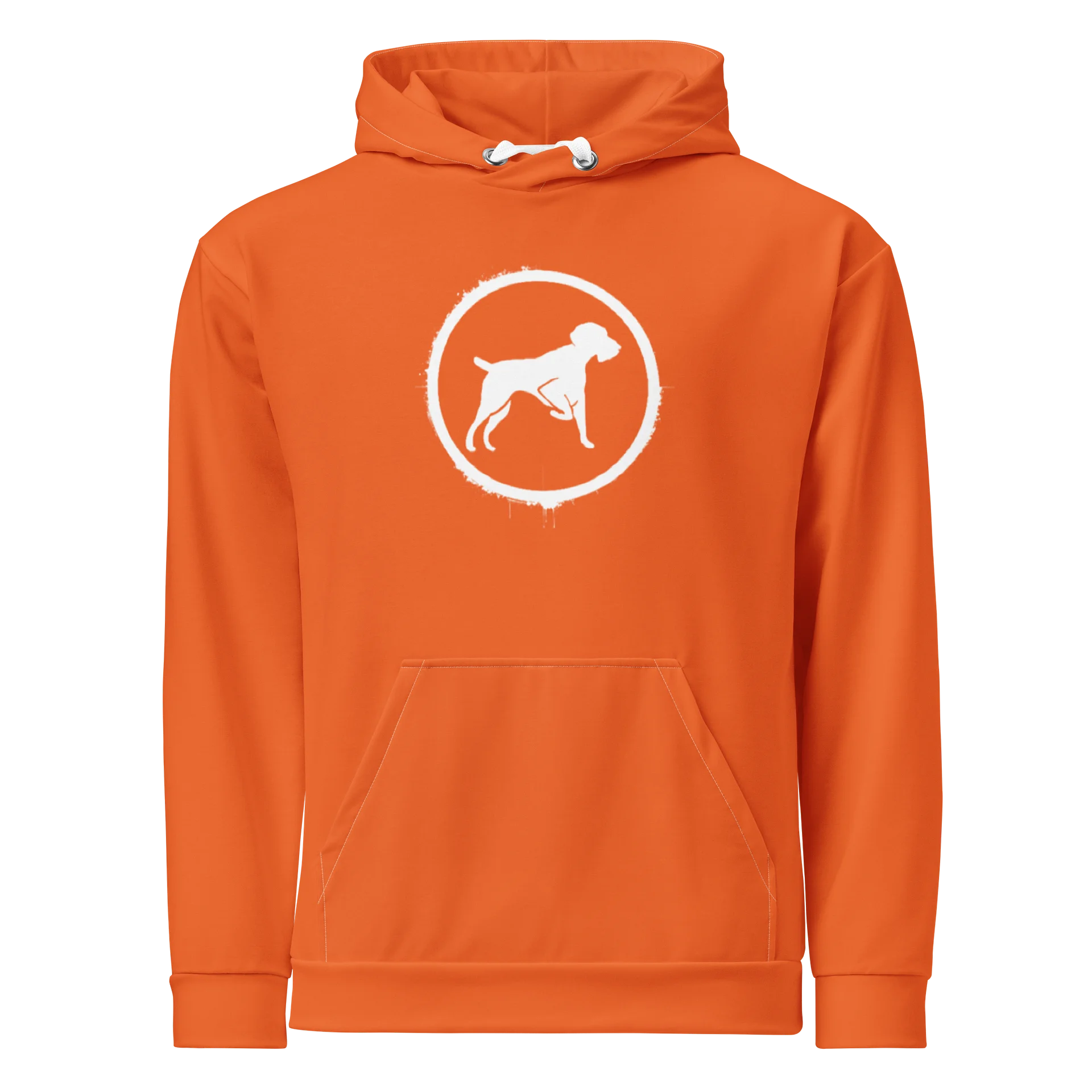 Blaze Orange Pointing Dog Hunting Hoodie product image (1)