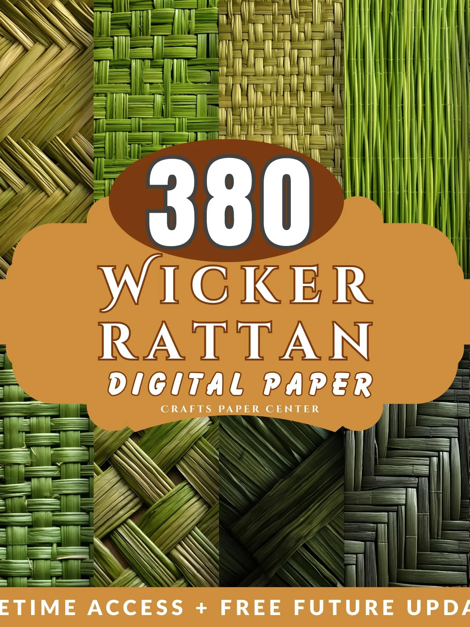 Wicker Rattan Texture Digital Paper Seamless Natural Weave Patterns product image (7)