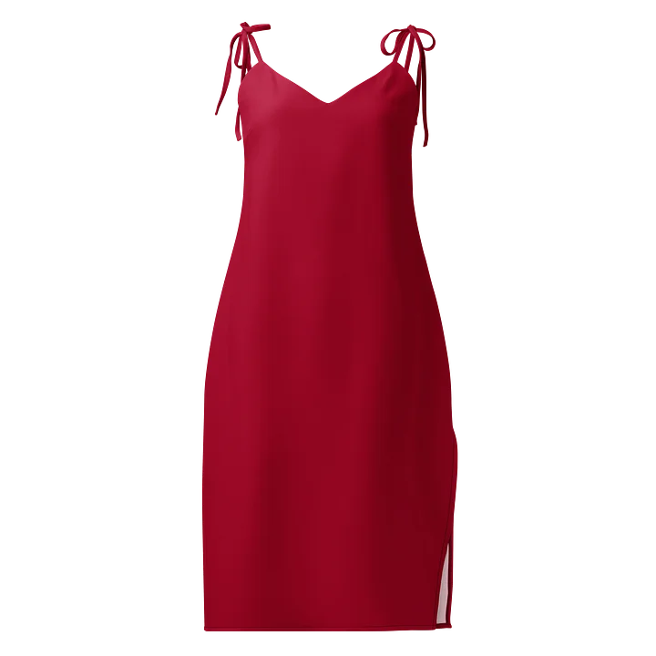 Crimson Ease Tie-Strap Midi Dress product image (1)