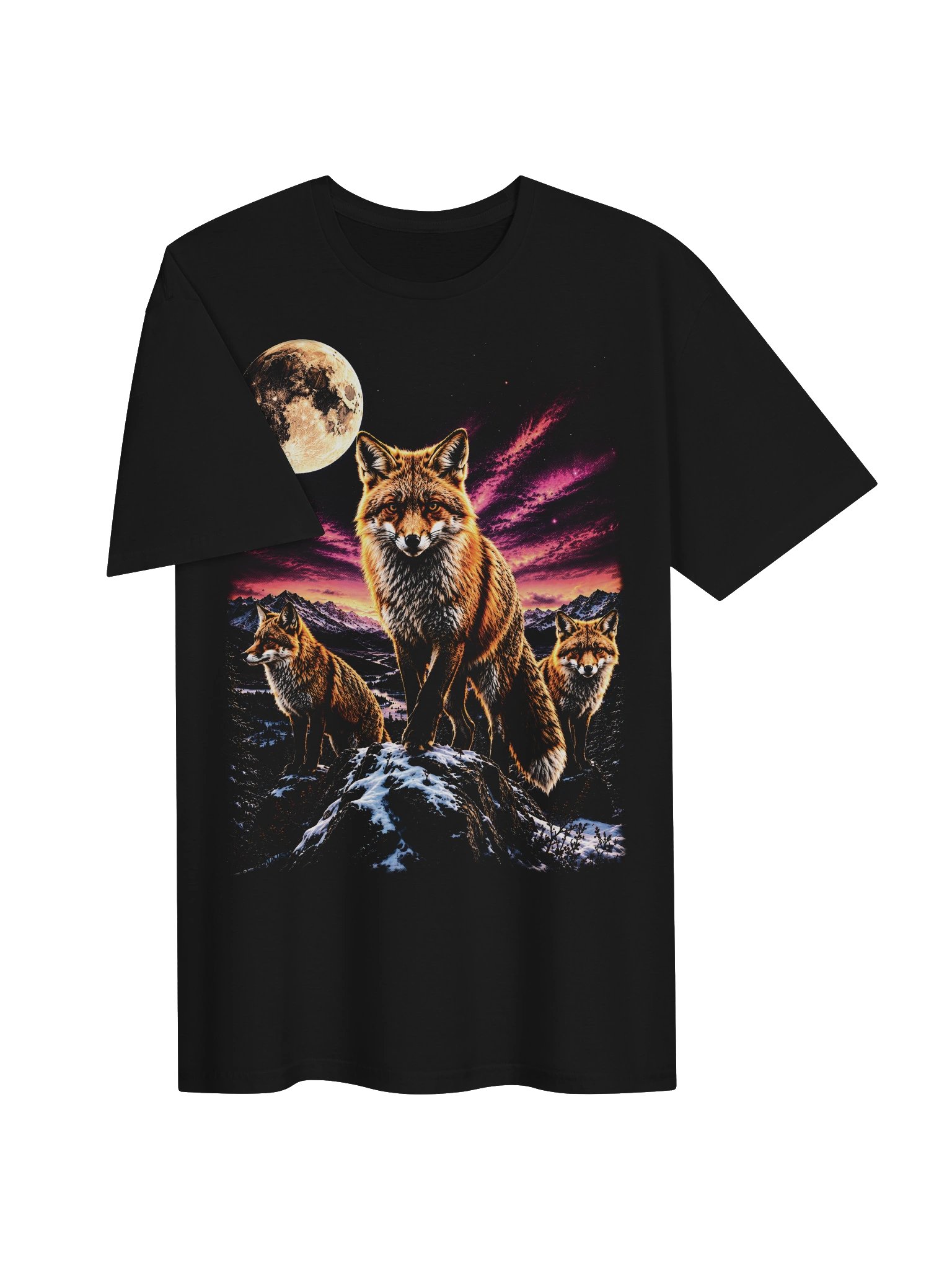 Red Fox Howling Moon Tshirt | Legendary Wildlife Shirt product image (2)