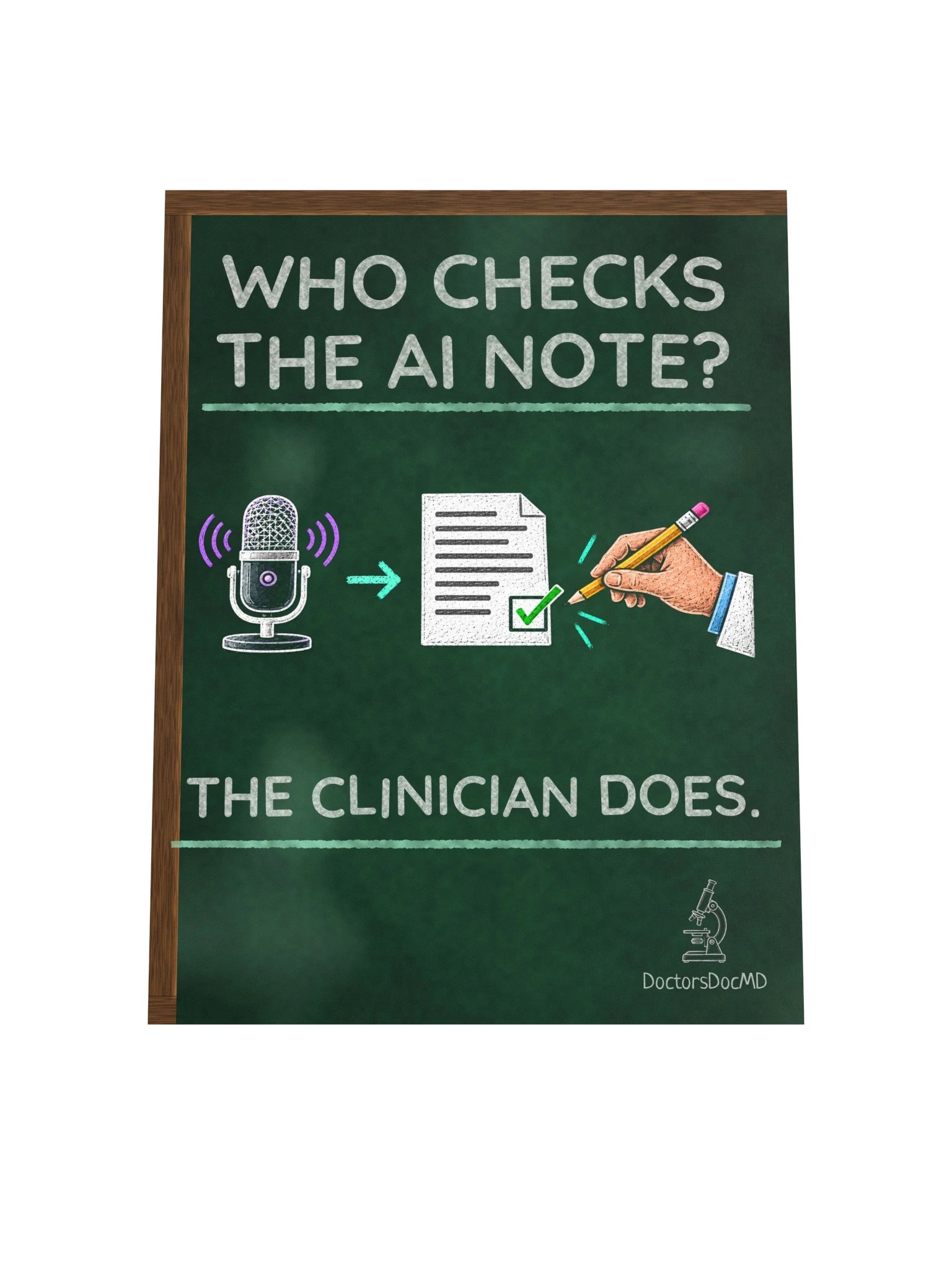 DoctorsDocMD - Who Checks the AI Note? Poster product image (4)