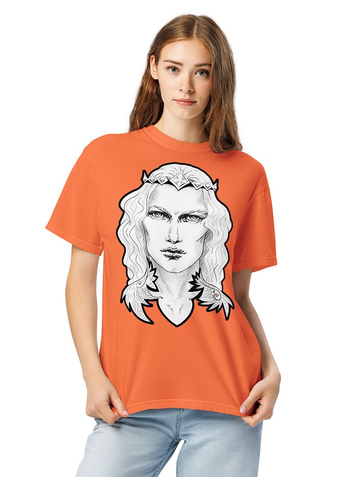 Prince Charming Black Line Relaxed Fit Unisex Heavyweight T-Shirt product image (1)