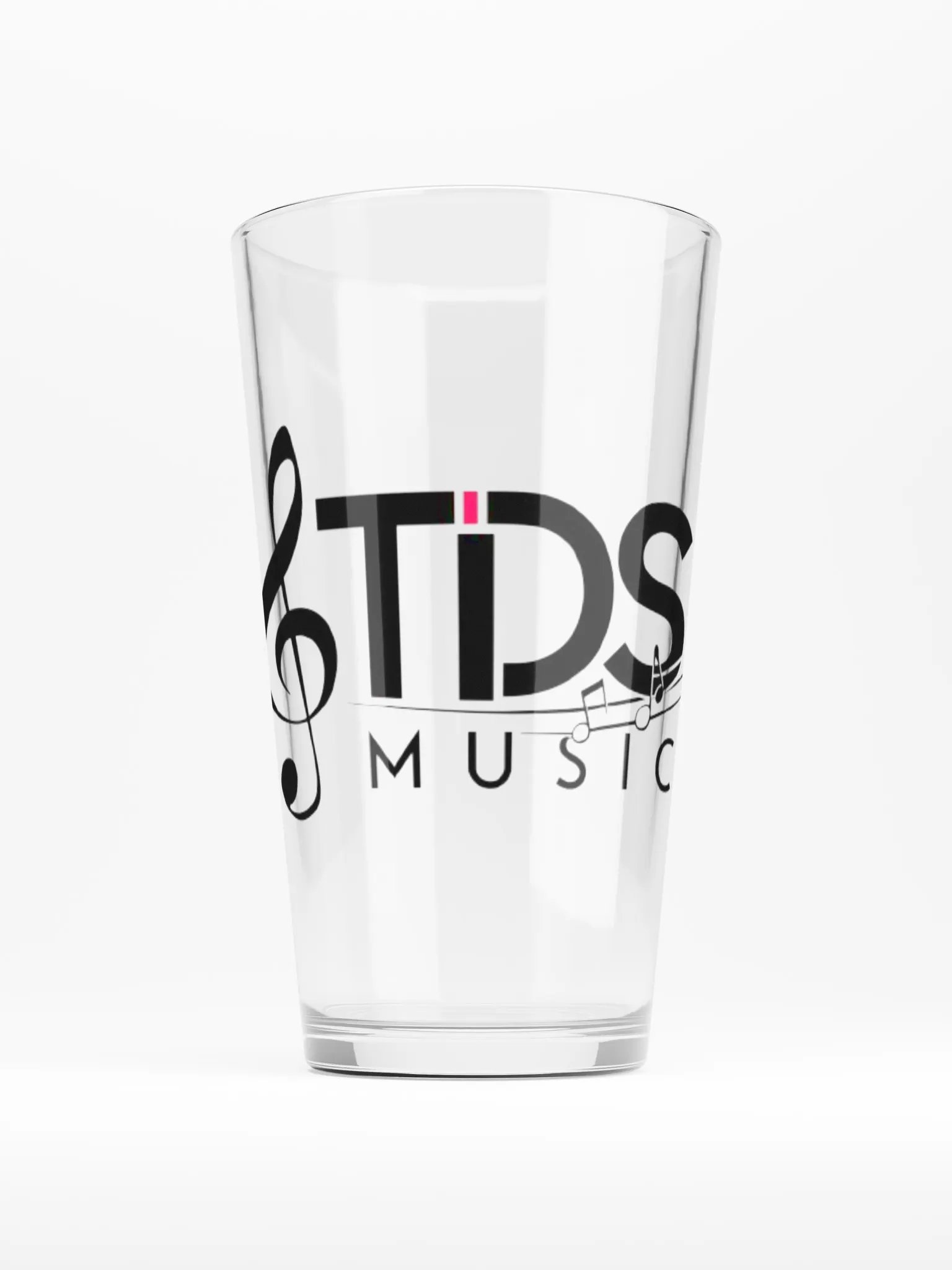 TDS Music Shaker Pint Glass - 16oz Clear Glass with Music Design product image (1)