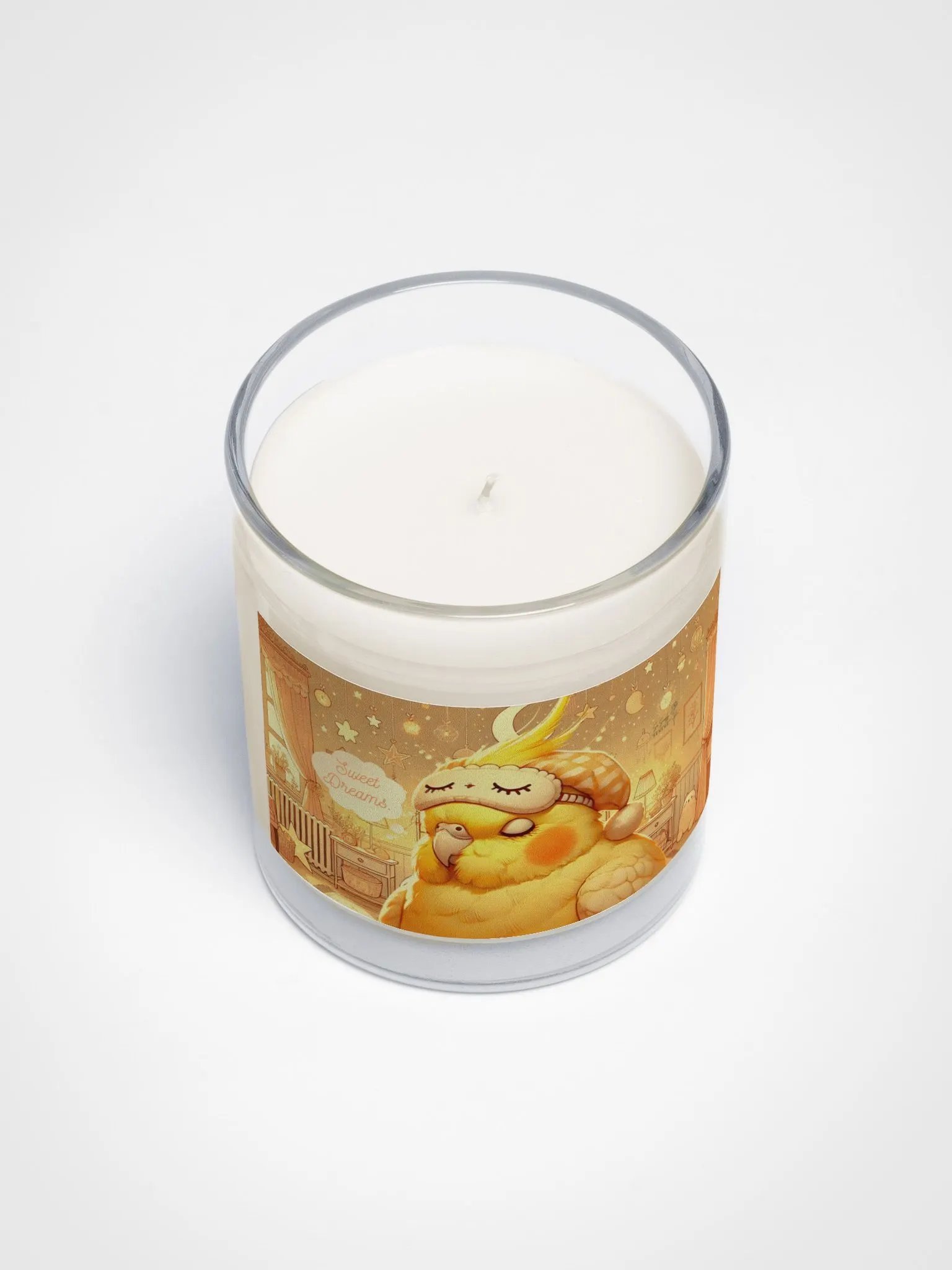 Sweet Dreams Parakeet – Soy Wax Candle in Clear Glass Jar 2 product image (3)