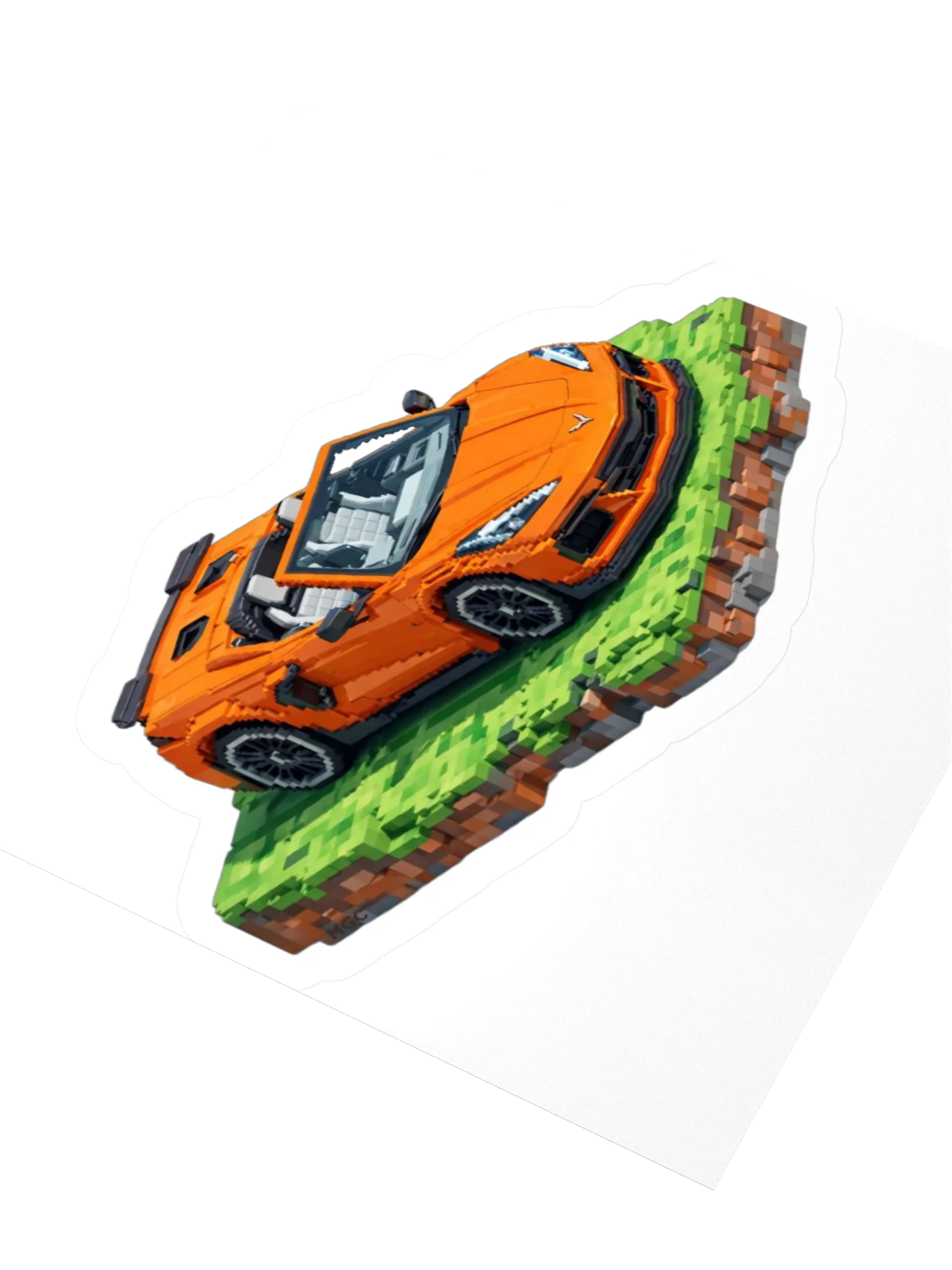 Orange Corvette Z06 Sticker (Pixel, Retro, Minecraft) product image (8)