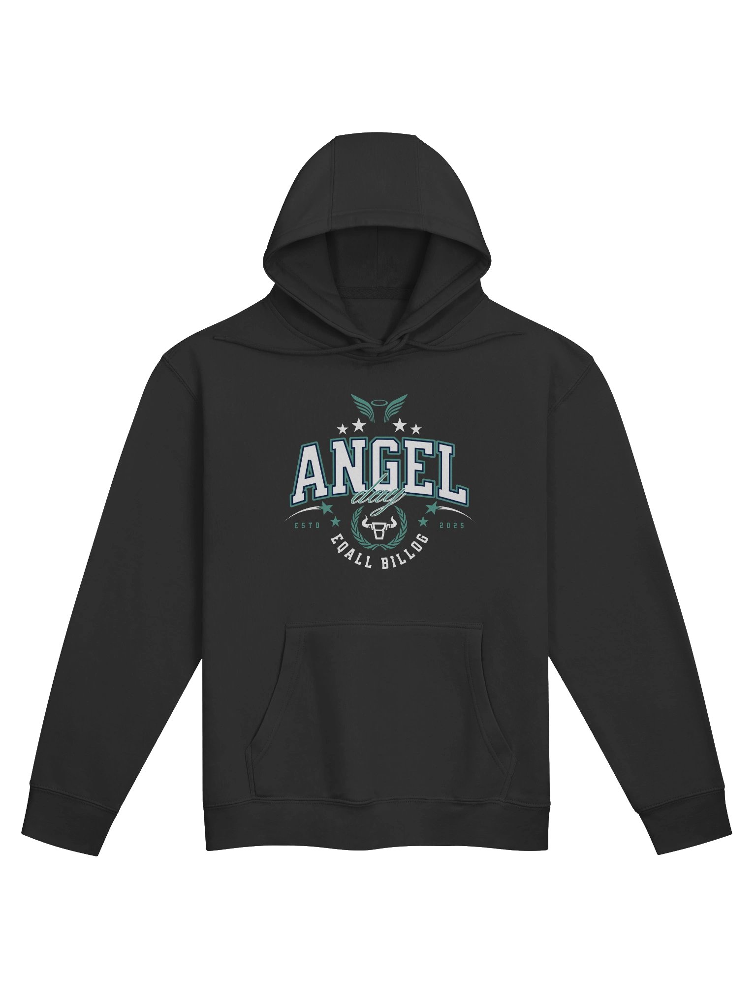 Premium_ANGEL Day Collection_EQALL® Billog Campaign_Hoodie - Turquoise / White product image (1)