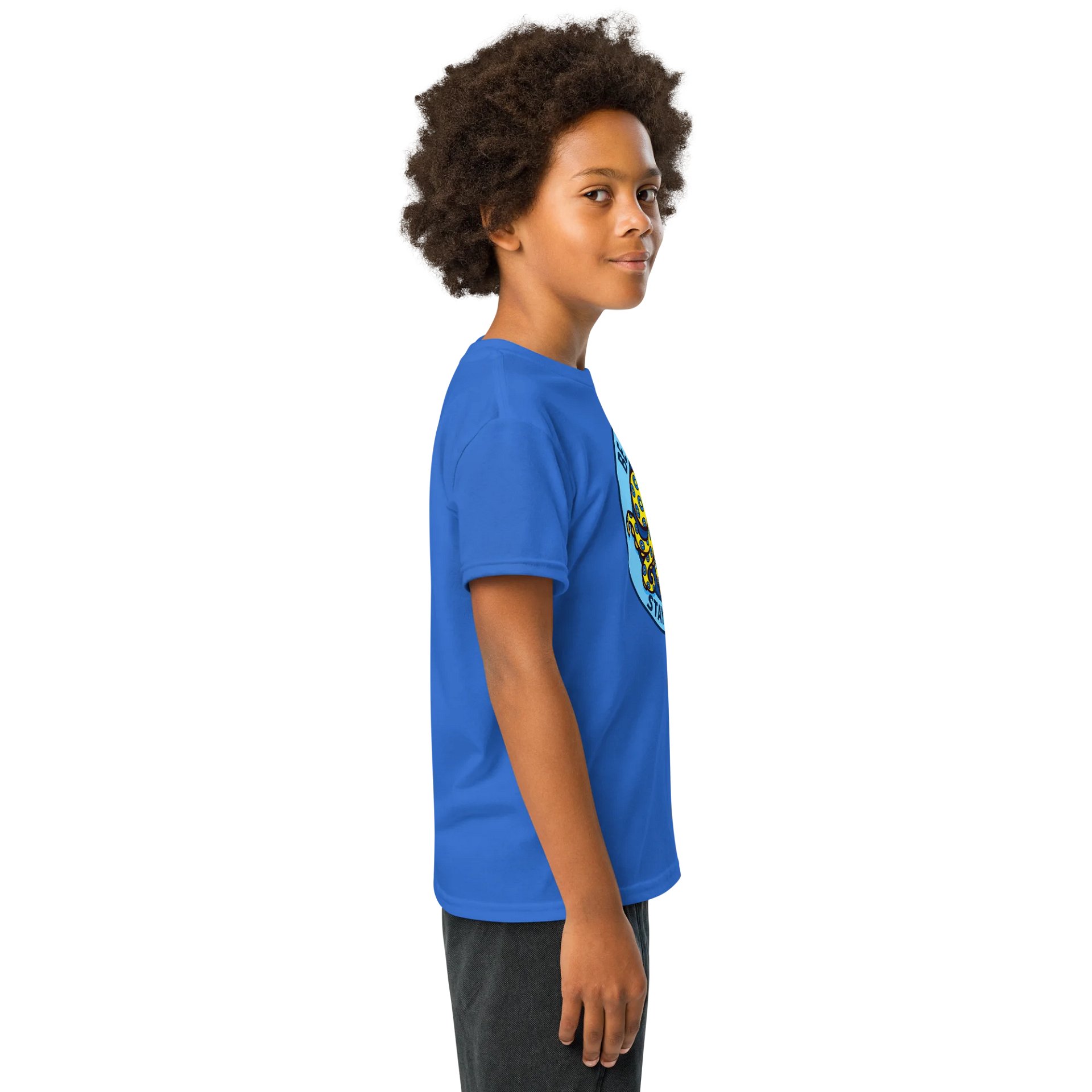 Brave Blue Ring Octopus Youth Sports Tee product image (5)