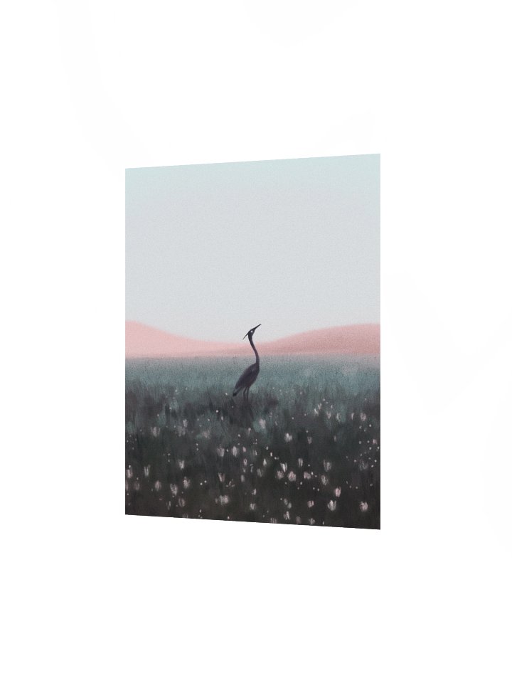 Crane in Flower Field product image (2)