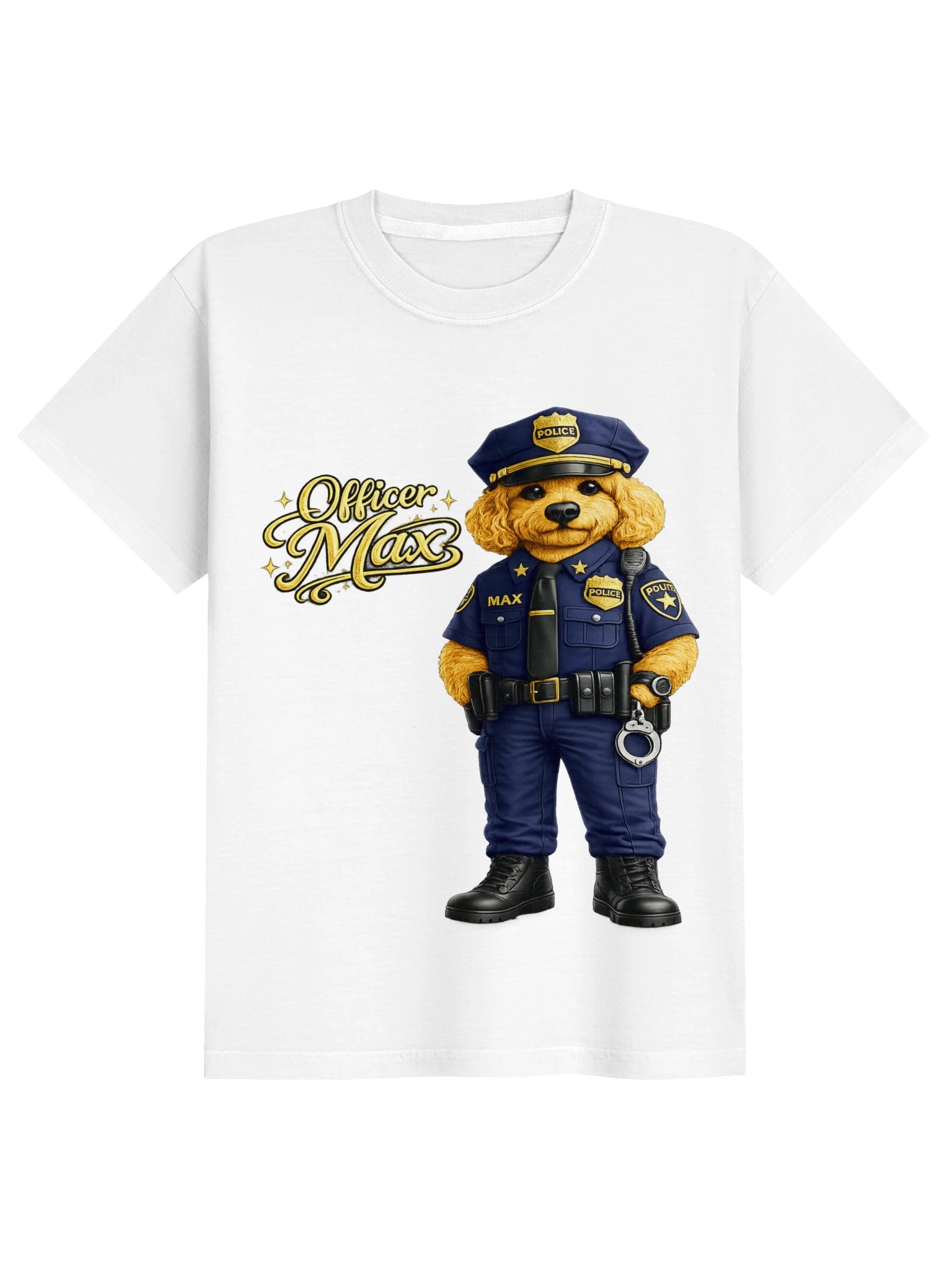 Officer Max Cartoon Dog Youth Tee product image (2)