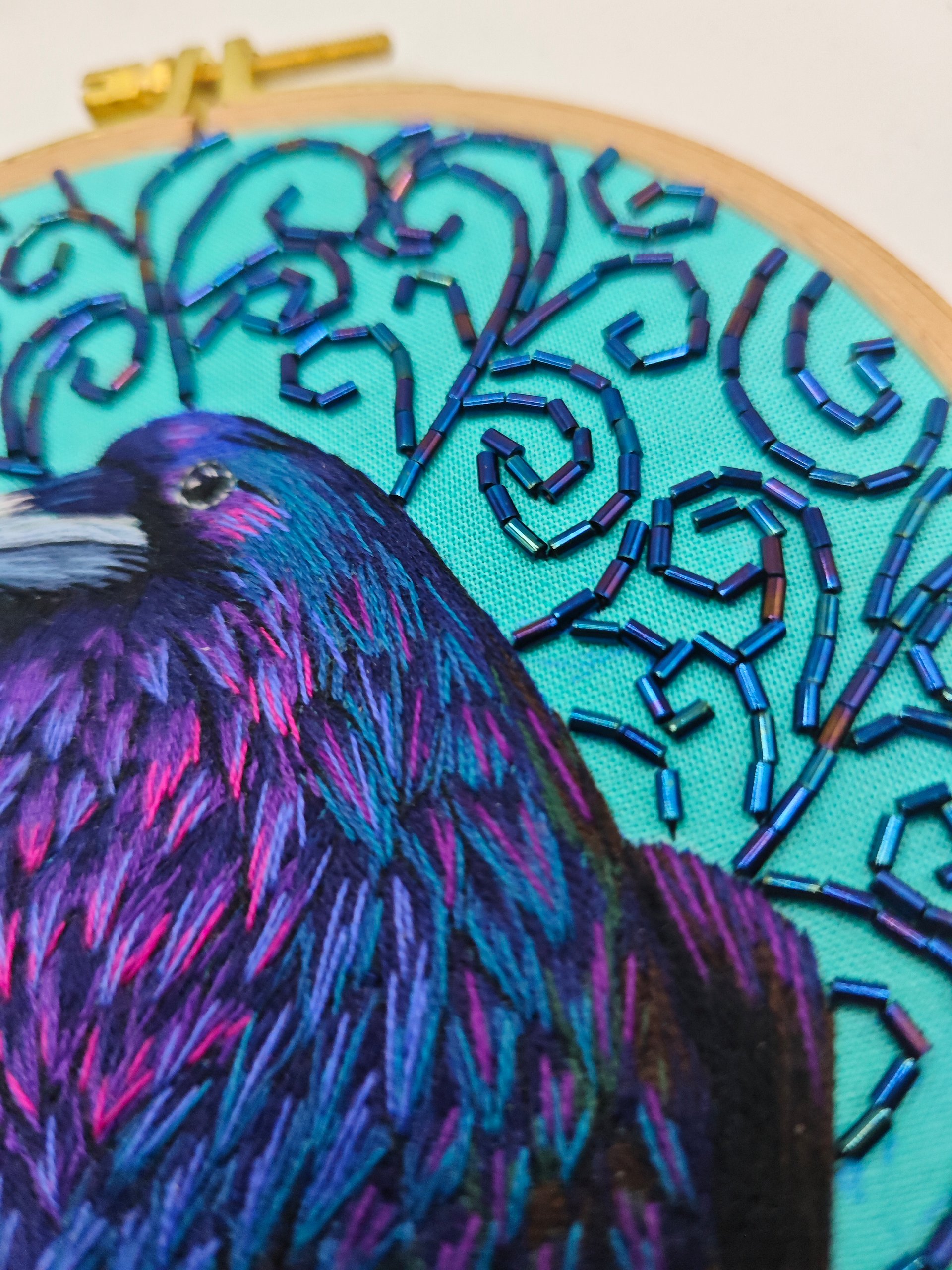 Gothic Raven PDF hand embroidery pattern product image (6)