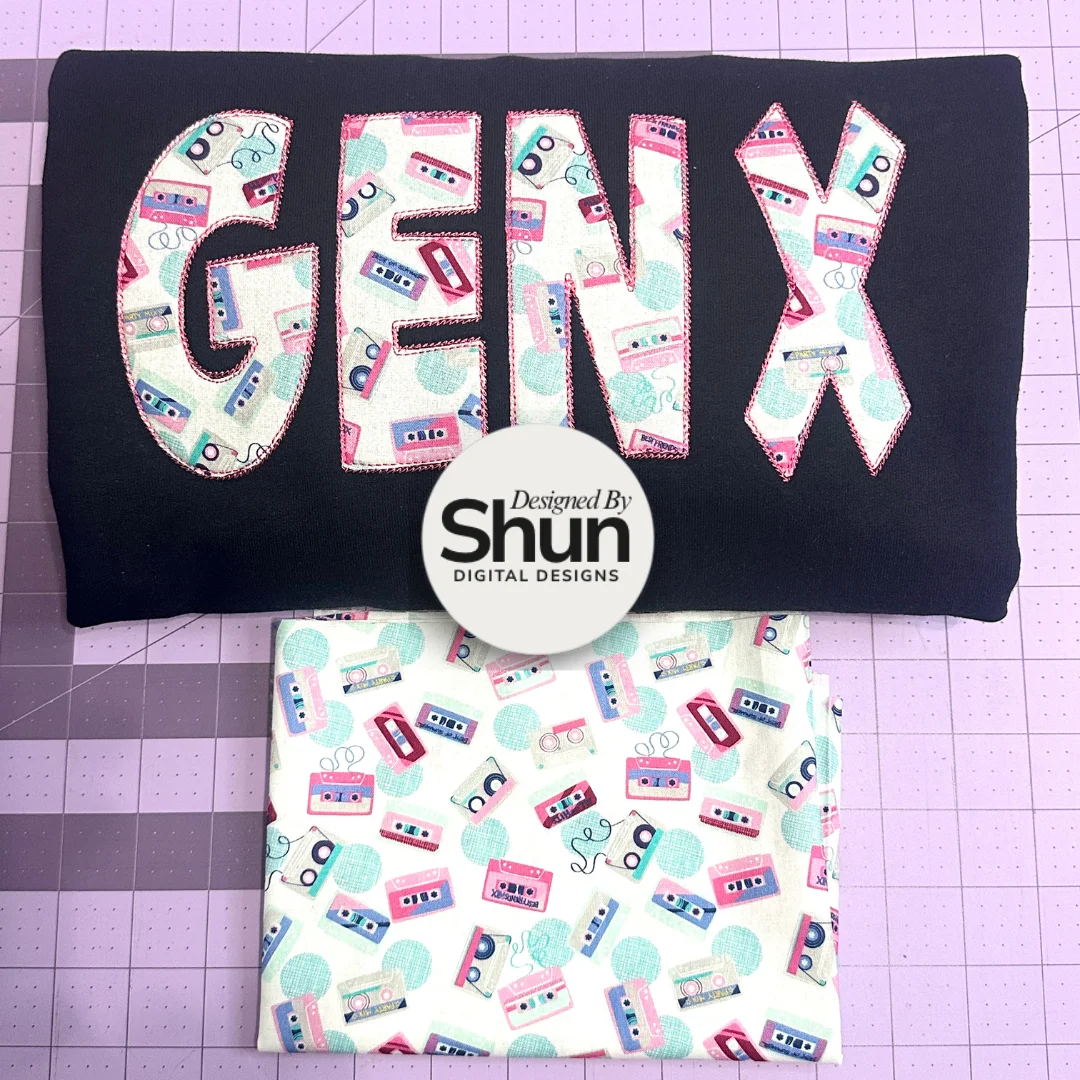 Gen X Applique Embroidery Design product image (2)