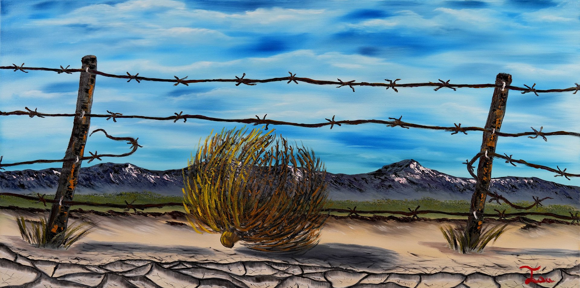 The Tumbleweeds View (Original) 24x48 Canvas product image (1)
