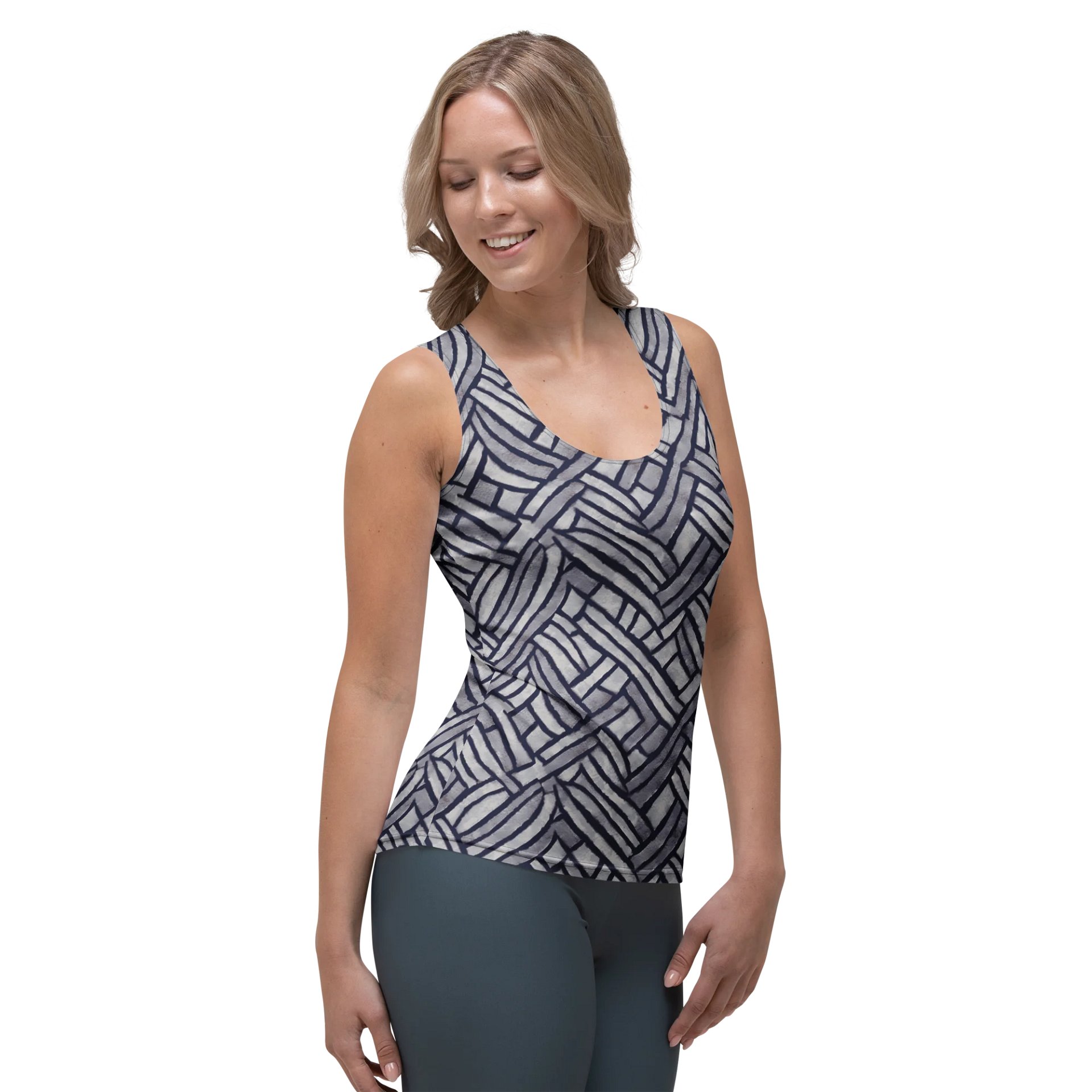Grey Rectangles Tank Top product image (4)