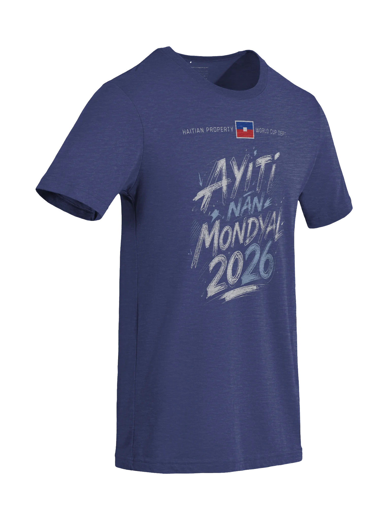 HAITI NAN MONDYAL 2026: Patriotic Tri-Blend Tee product image (9)