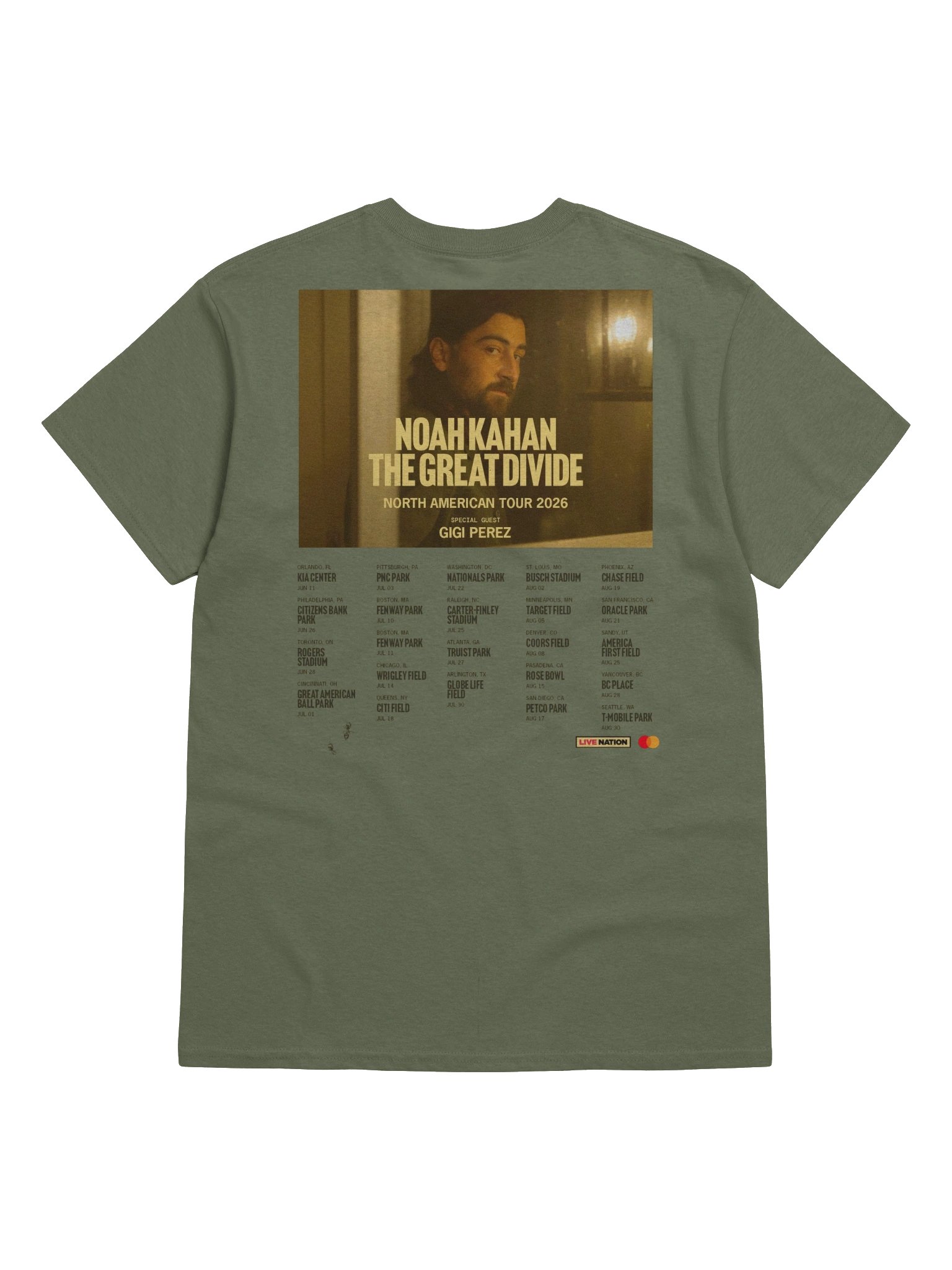 Noah Kahan The Great Devide North American Tour 2026 Tshirt product image (2)