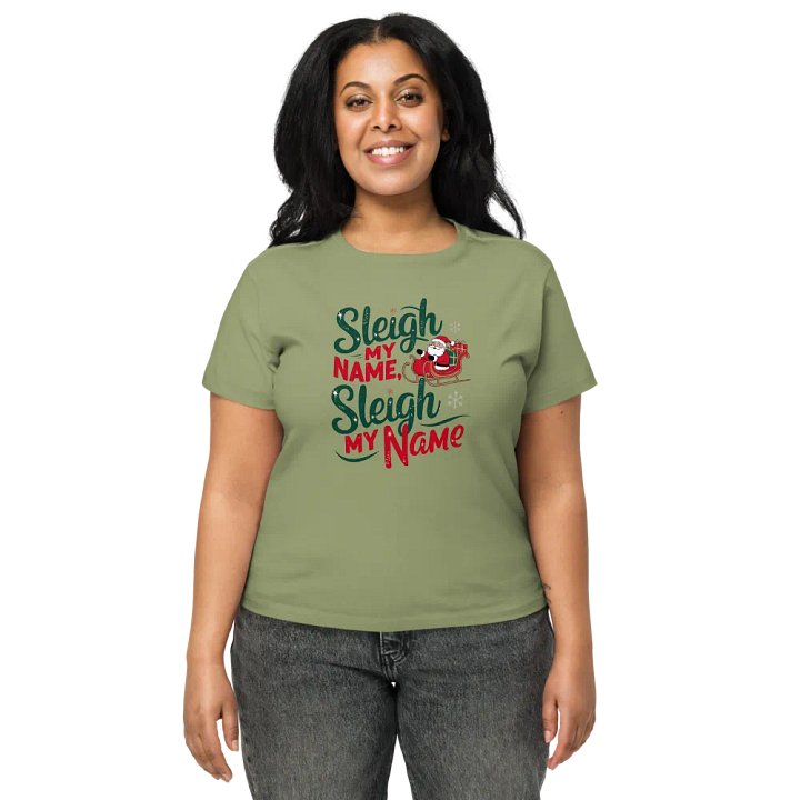 Festive Santa Sleigh Women's Tee product image (6)
