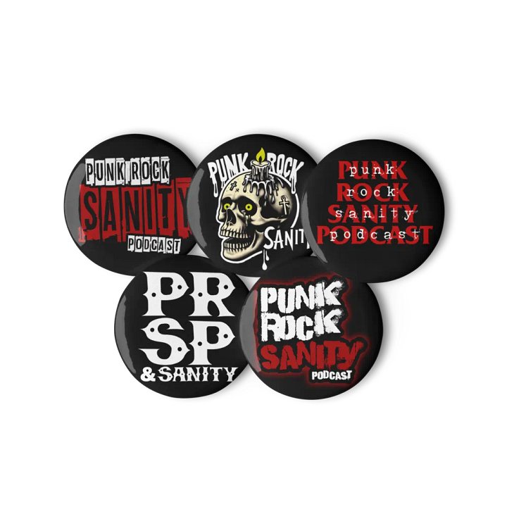 PUNK ROCK SANITY BUTTONS (5pc set) product image (1)