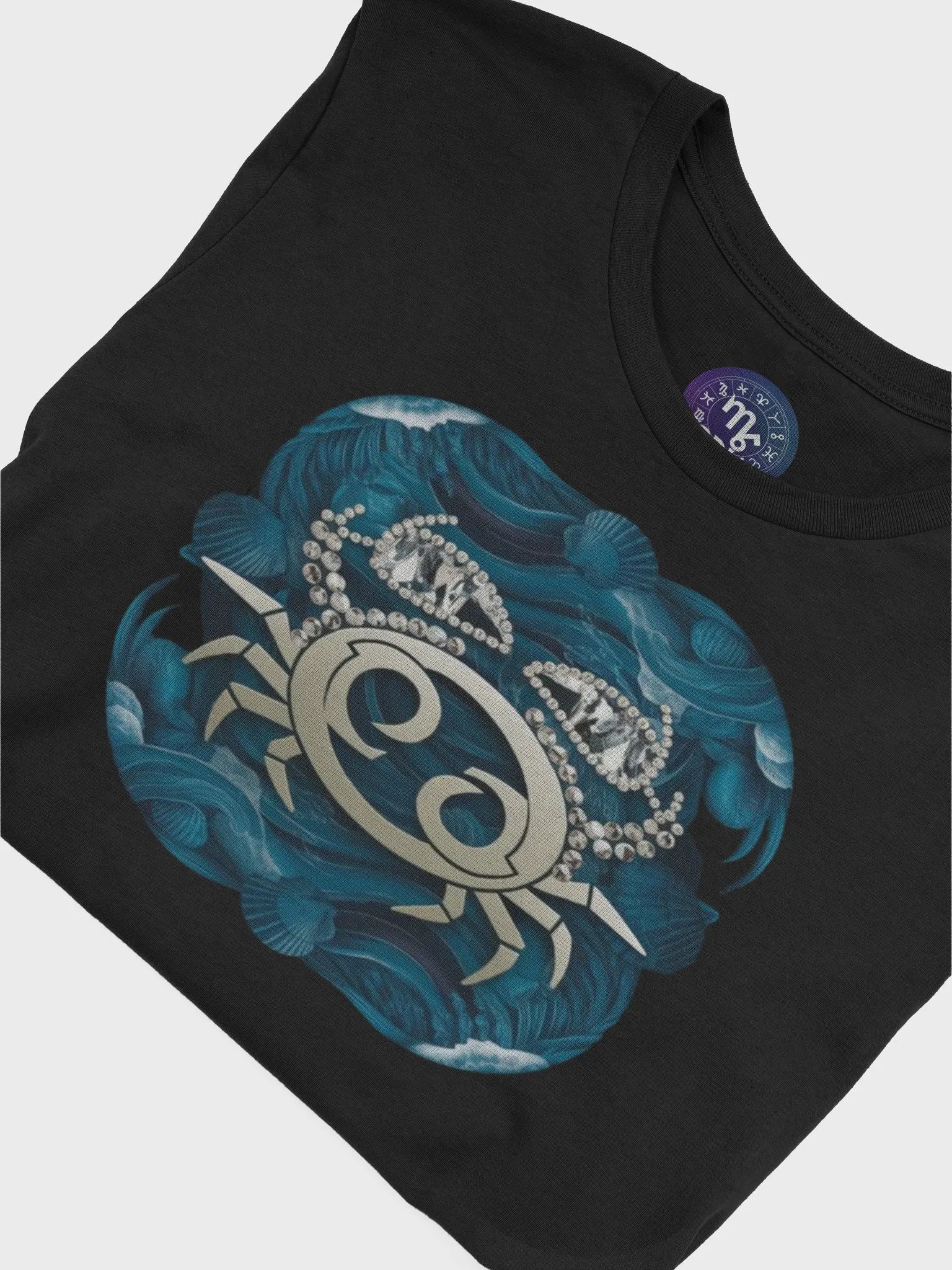 Exclusive Cancer Zodiac T-Shirt - Unisex Celestial Crab and Oceanic Design product image (7)