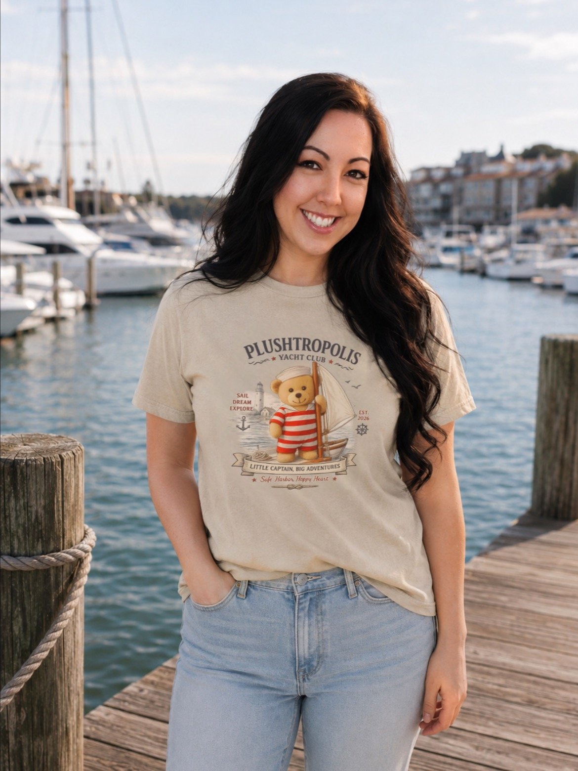 Plushtropolis Yacht Club Organic Cotton T-Shirt product image (3)