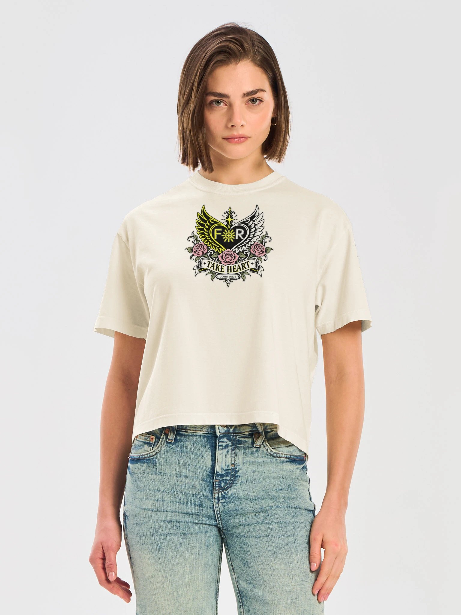 Take Heart | John 16:33 Boxy Tee product image (17)
