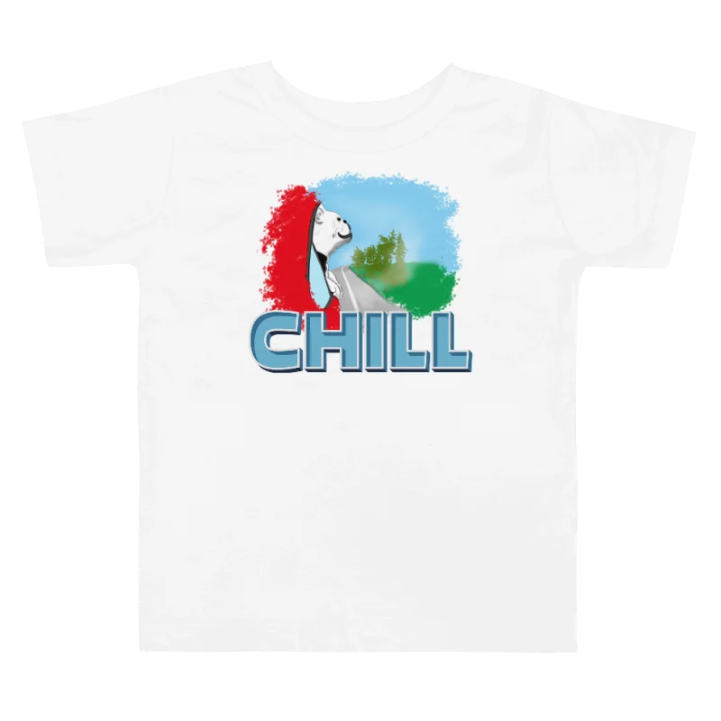 "CHILL" Dog (looking out car window) Toddler T-Shirt - Bella+Canvas product image (1)