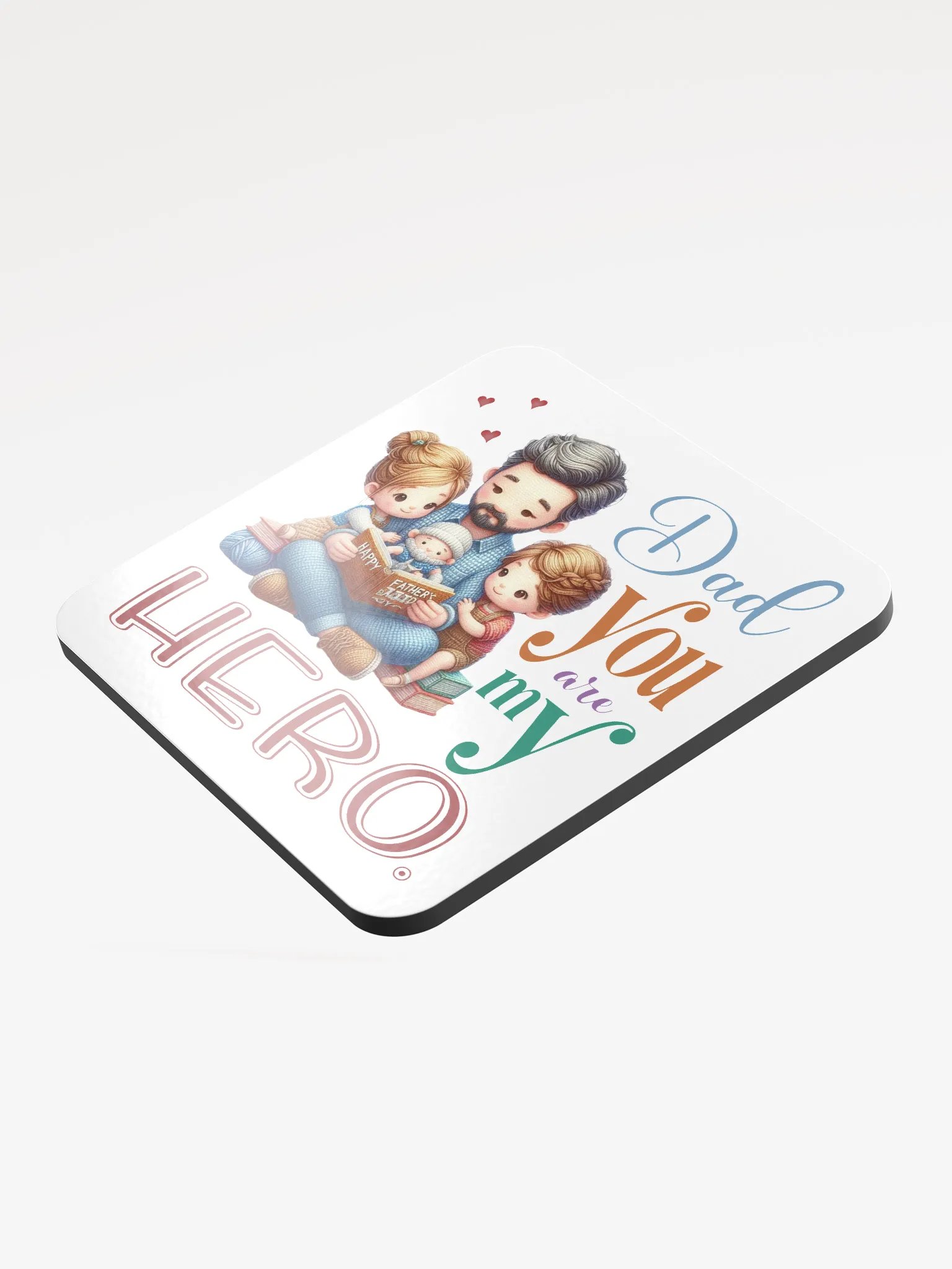 Dad You are my Hero Cork Coaster product image (3)