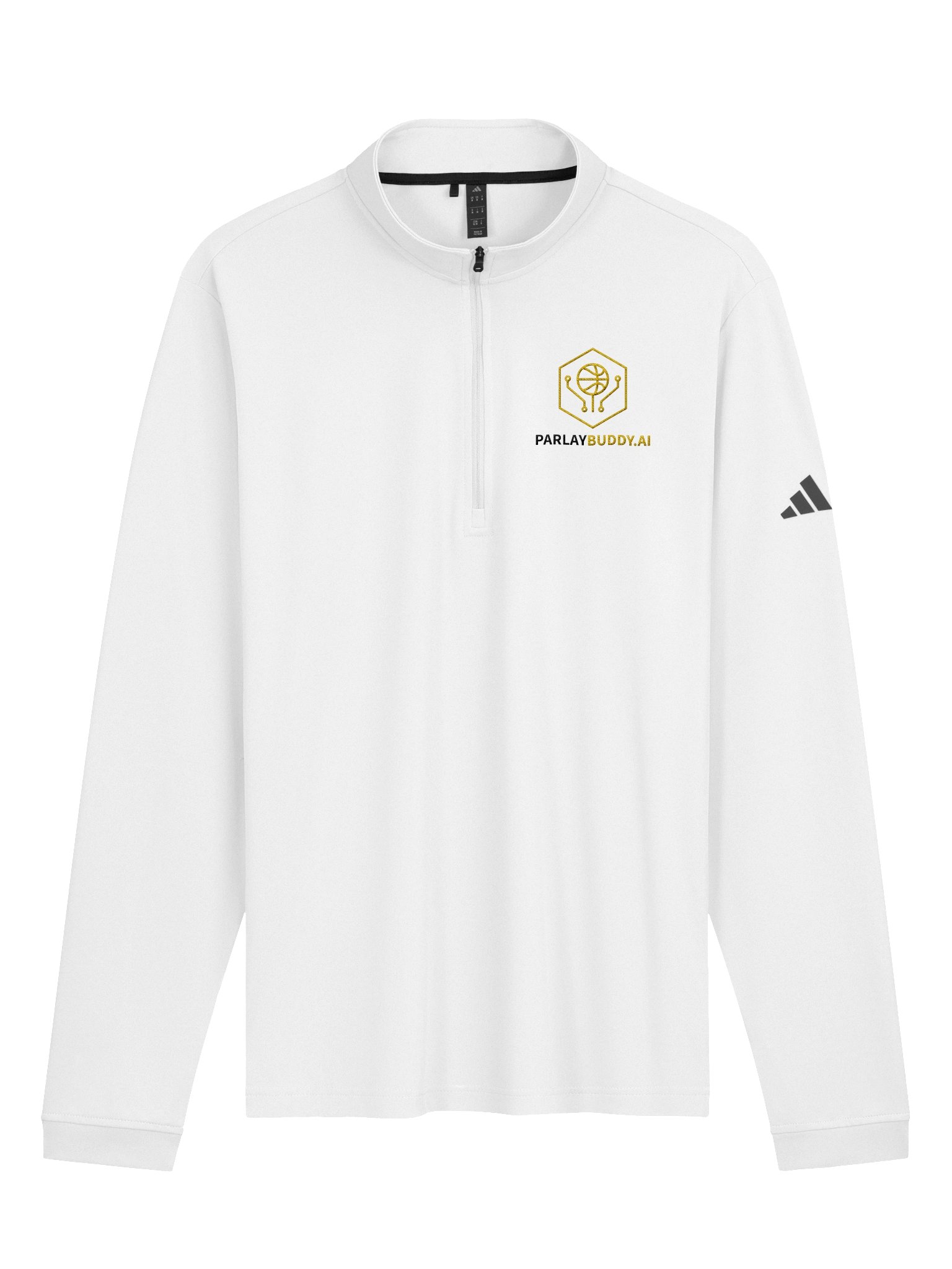 Addidas ParlayBuddy.ai Quarter-Zip White product image (1)
