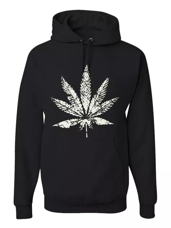 New Adult Pot Leaf Marijuana Hoodie Medical Cannabis Graphic Sweatshirt product image (1)