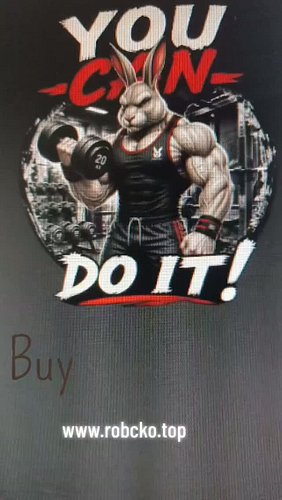 Motivational gym rabbit graphic tee with bold ‘YOU CAN DO IT!’ text. This Under Armour® athletic shirt blends sporty style an...
