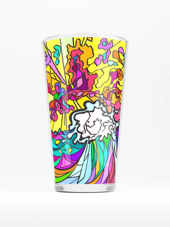 Vibrant Swirls Shaker Pint Glass - Wave at Sunset product image (1)