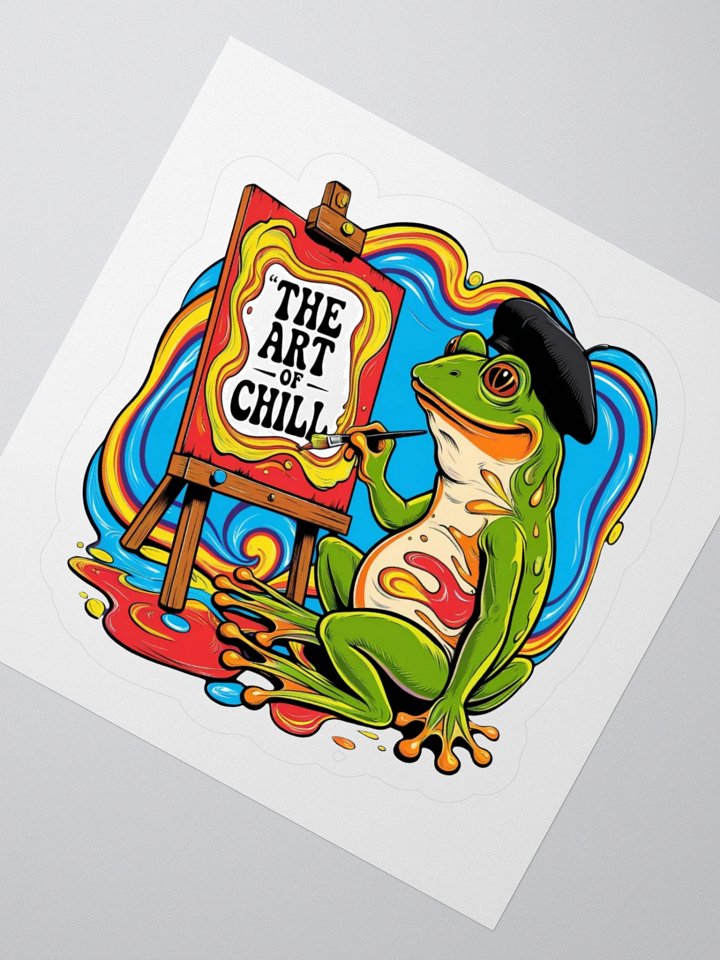 Chill Frog Artist Kiss Cut Stickers product image (5)