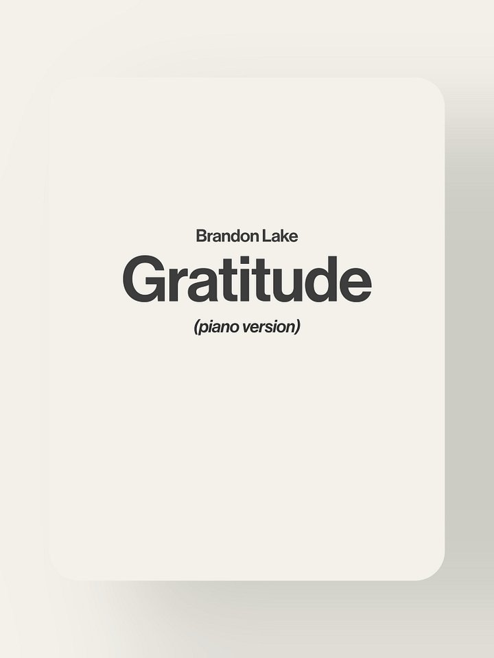 Gratitude - Brandon Lake product image (1)