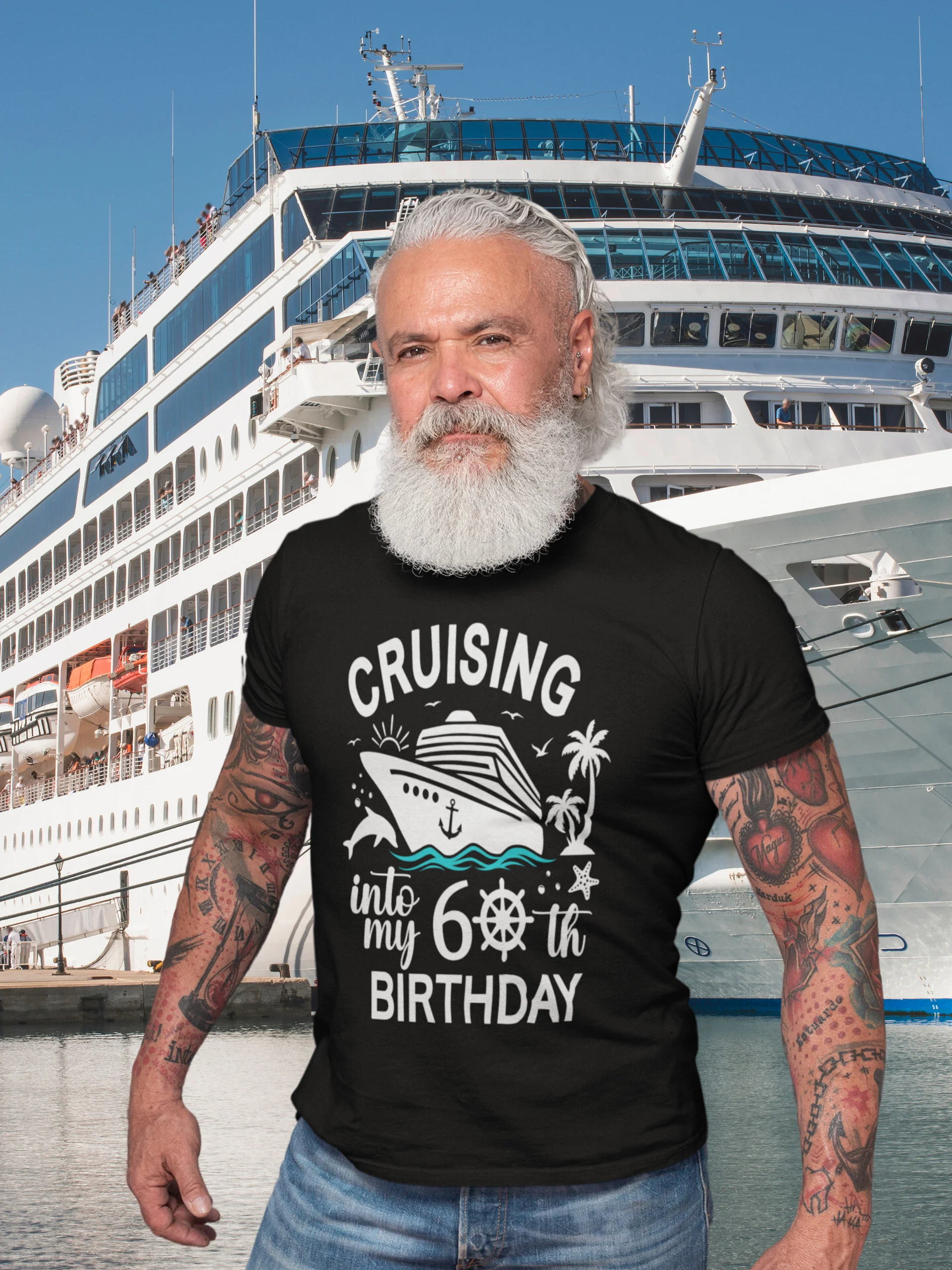 Cruising Into My 60th Birthday Celebration Unisex Softstyle T-Shirt Dark Colours product image (18)