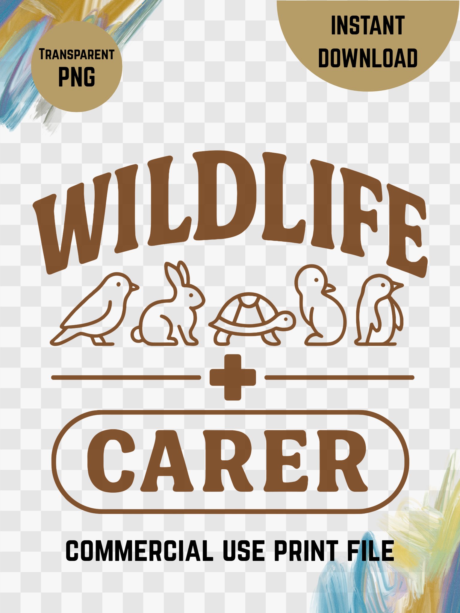 Wildlife Carer Graphic – Simple Animal Care Line Art Design product image (6)