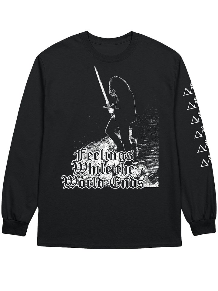 Feelings While the World Ends - Long Sleeve Shirt - Front only & 1 sleeve (Black) product image (1)