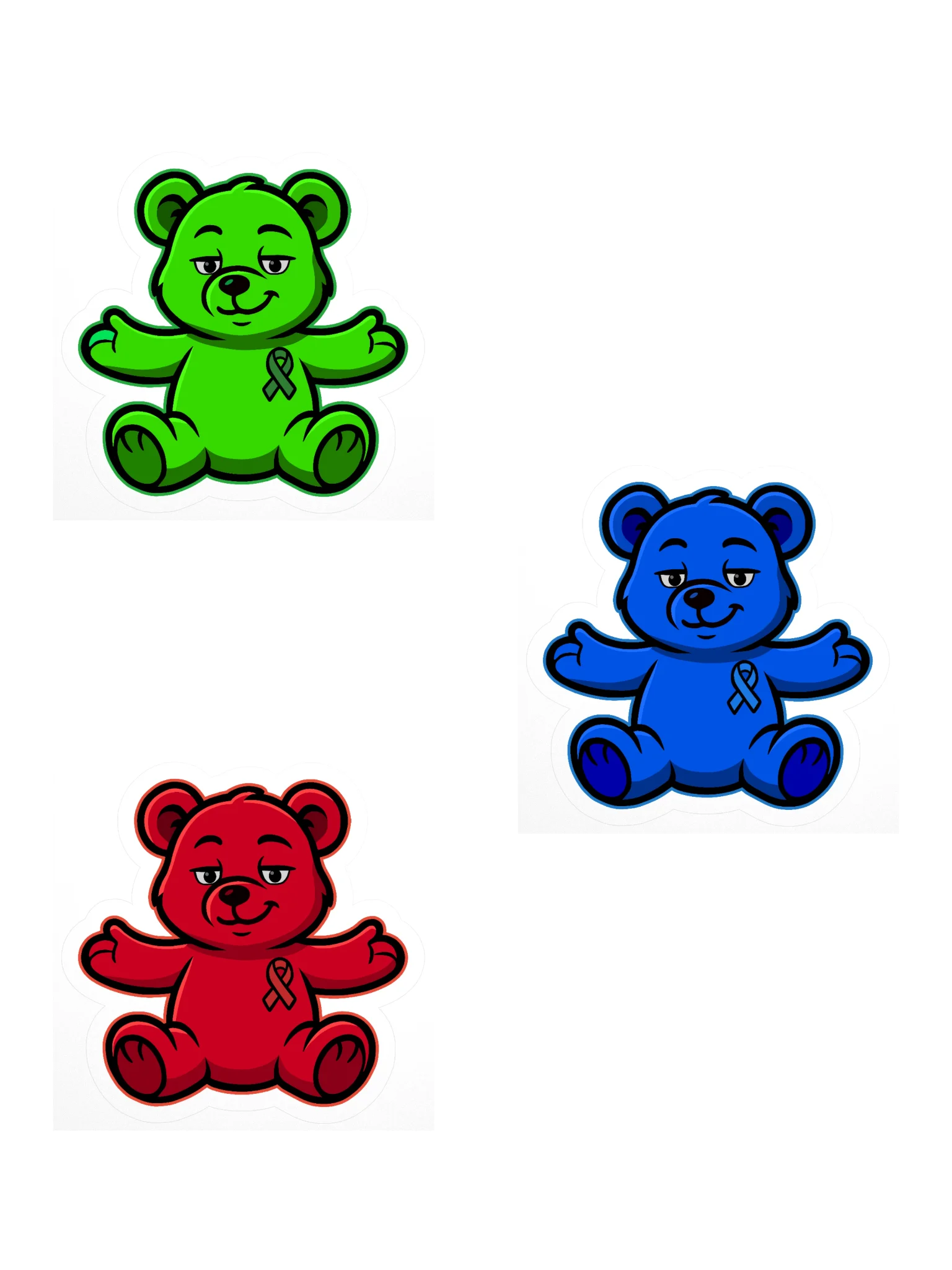 RGB Bear of Sharing Sticker Bundle product image (1)
