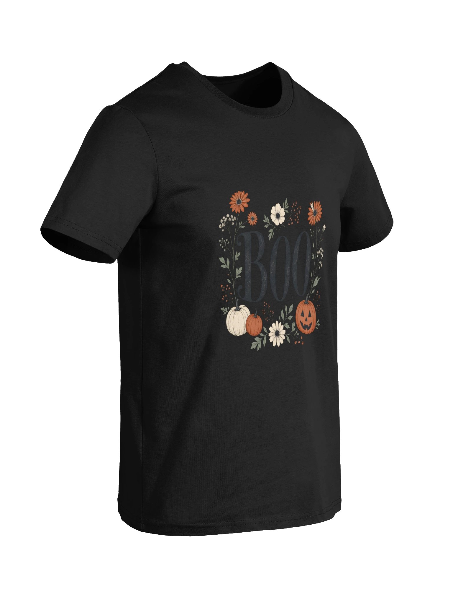 BOO Halloween Pumpkin Floral Tee product image (11)