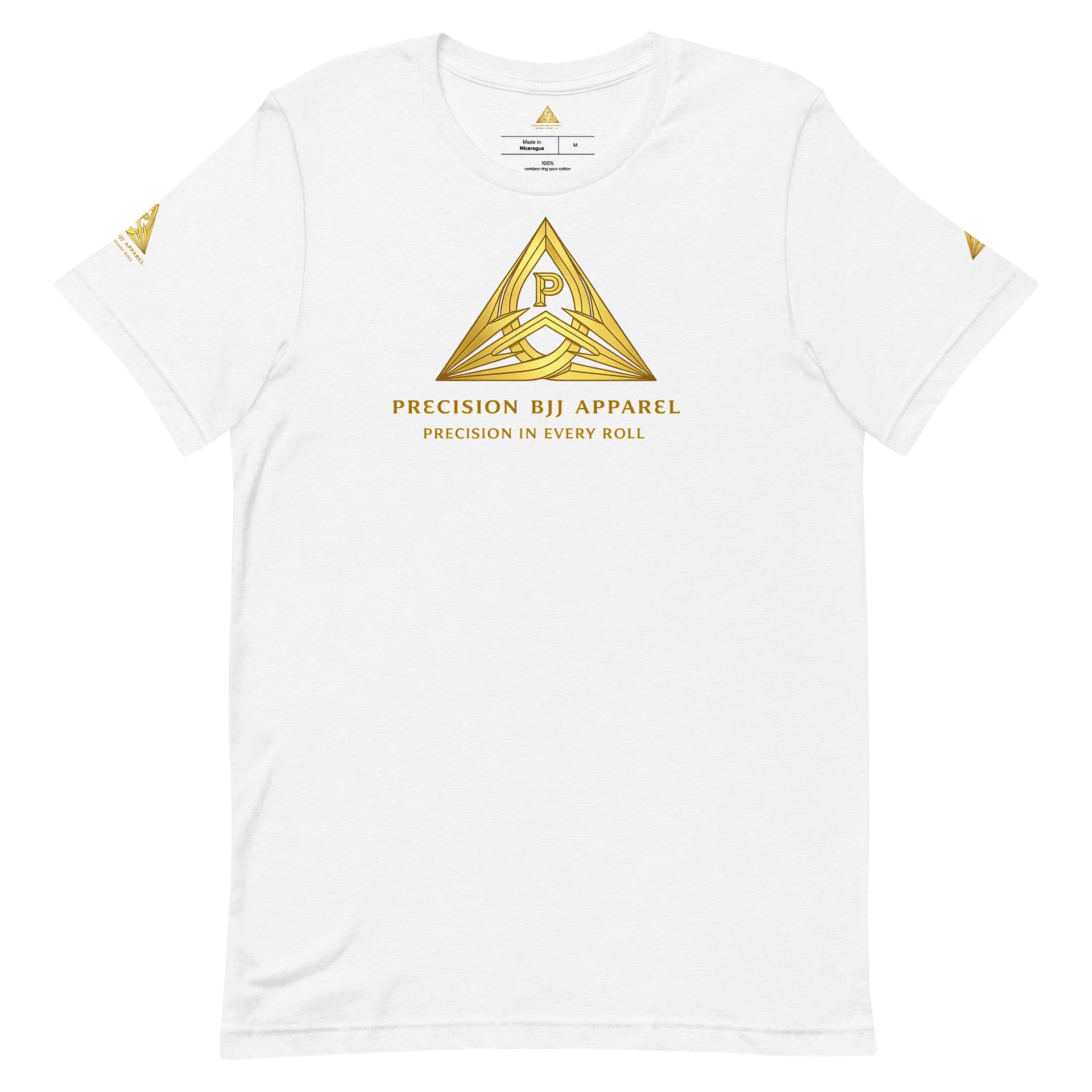 Precision Bjj “Precision in Every Roll” White T-Shirt product image (2)
